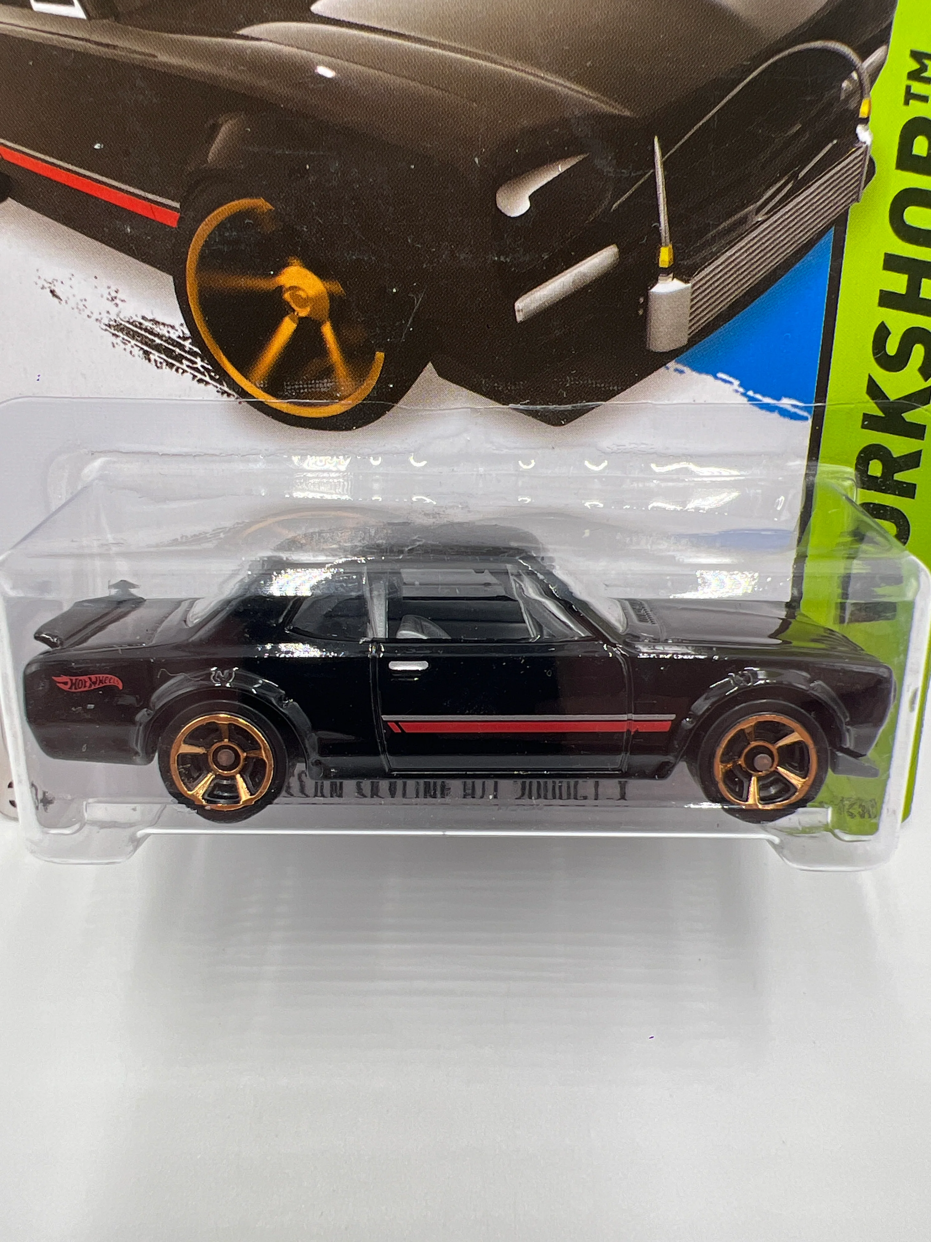 2014 Hot Wheels Workshop #225 W/Roll Cage Nissan Skyline H/T 2000GT-X Black SR - Image 3