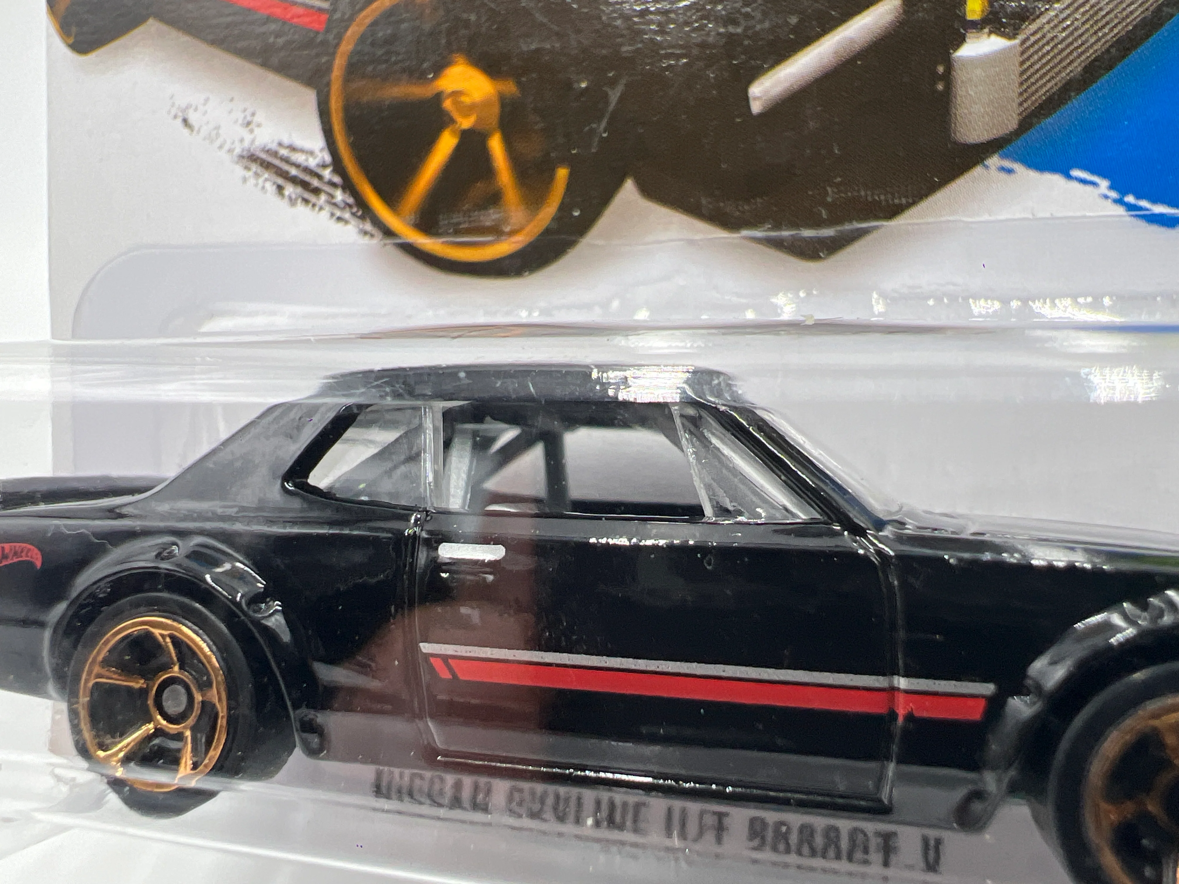2014 Hot Wheels Workshop #225 W/Roll Cage Nissan Skyline H/T 2000GT-X Black SR - Image 4