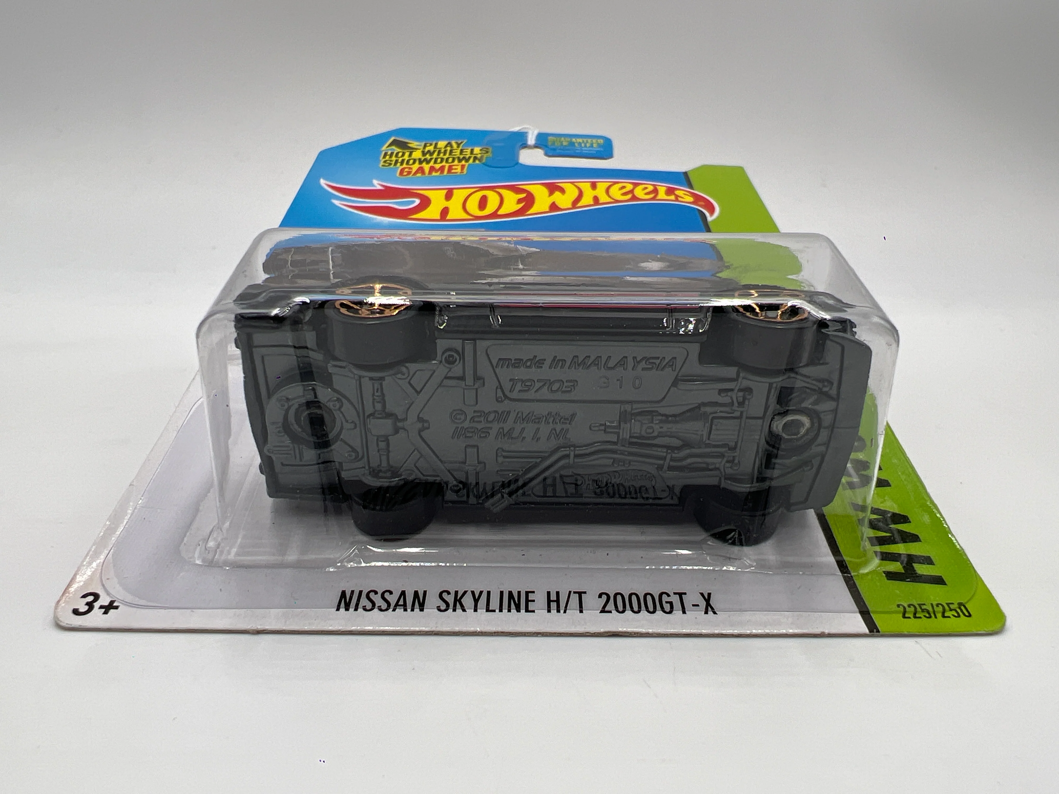 2014 Hot Wheels Workshop #225 W/Roll Cage Nissan Skyline H/T 2000GT-X Black SR - Image 7