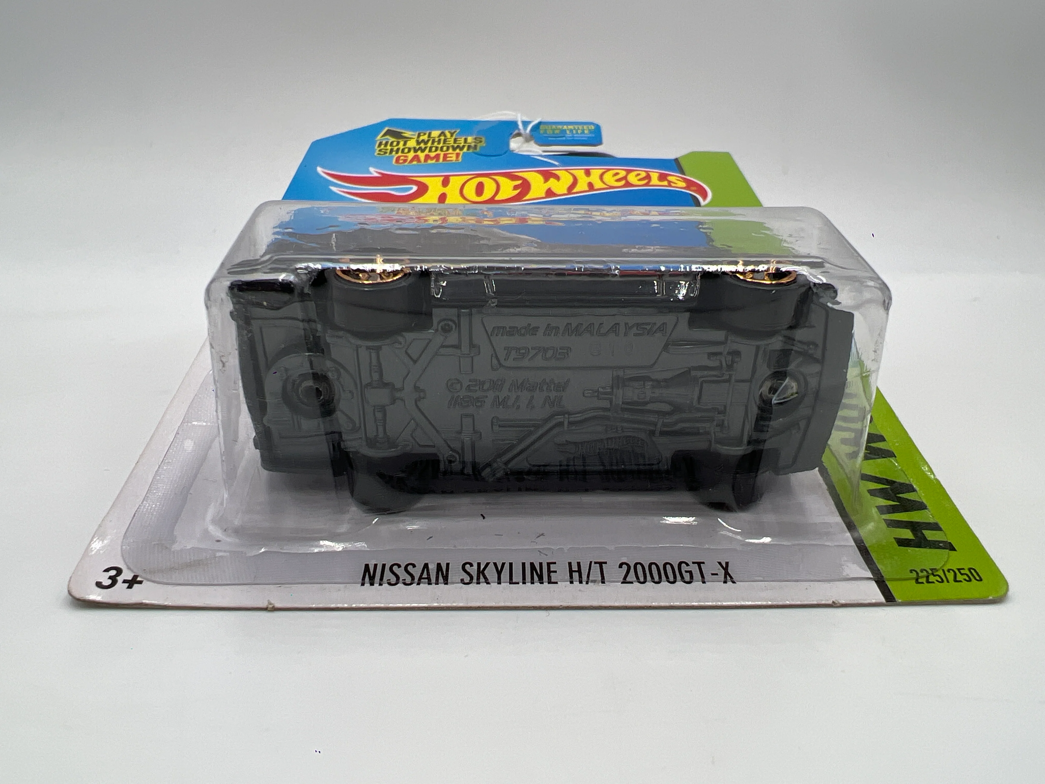 2014 Hot Wheels Workshop #225 W/Roll Cage Nissan Skyline H/T 2000GT-X Black SR - Image 6