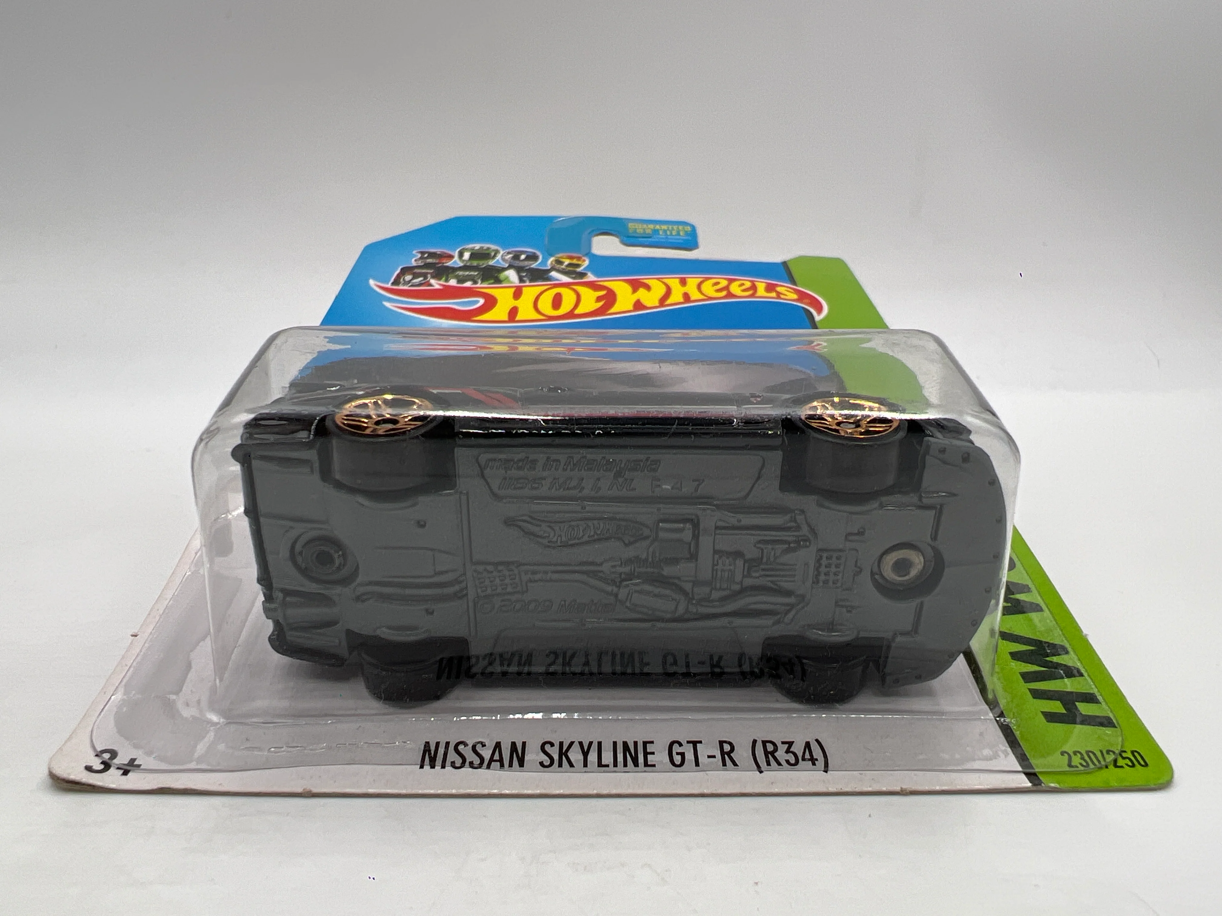 2014 Hot Wheels Workshop #230 Nissan Skyline GT-R R34 Black W/Protector - Image 5