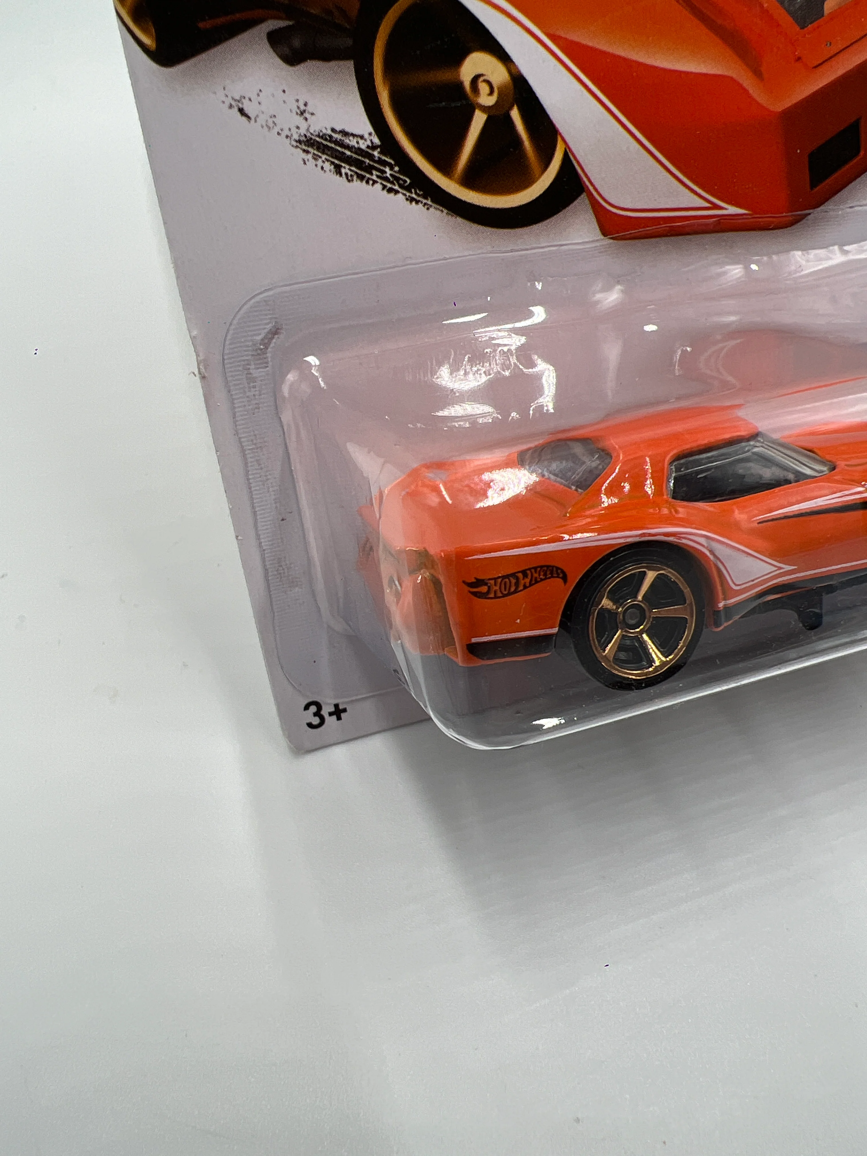2014 Hot Wheels Workshop #237 76 Greenwood Corvette Orange (Card Not Perfect) 14G - Image 5