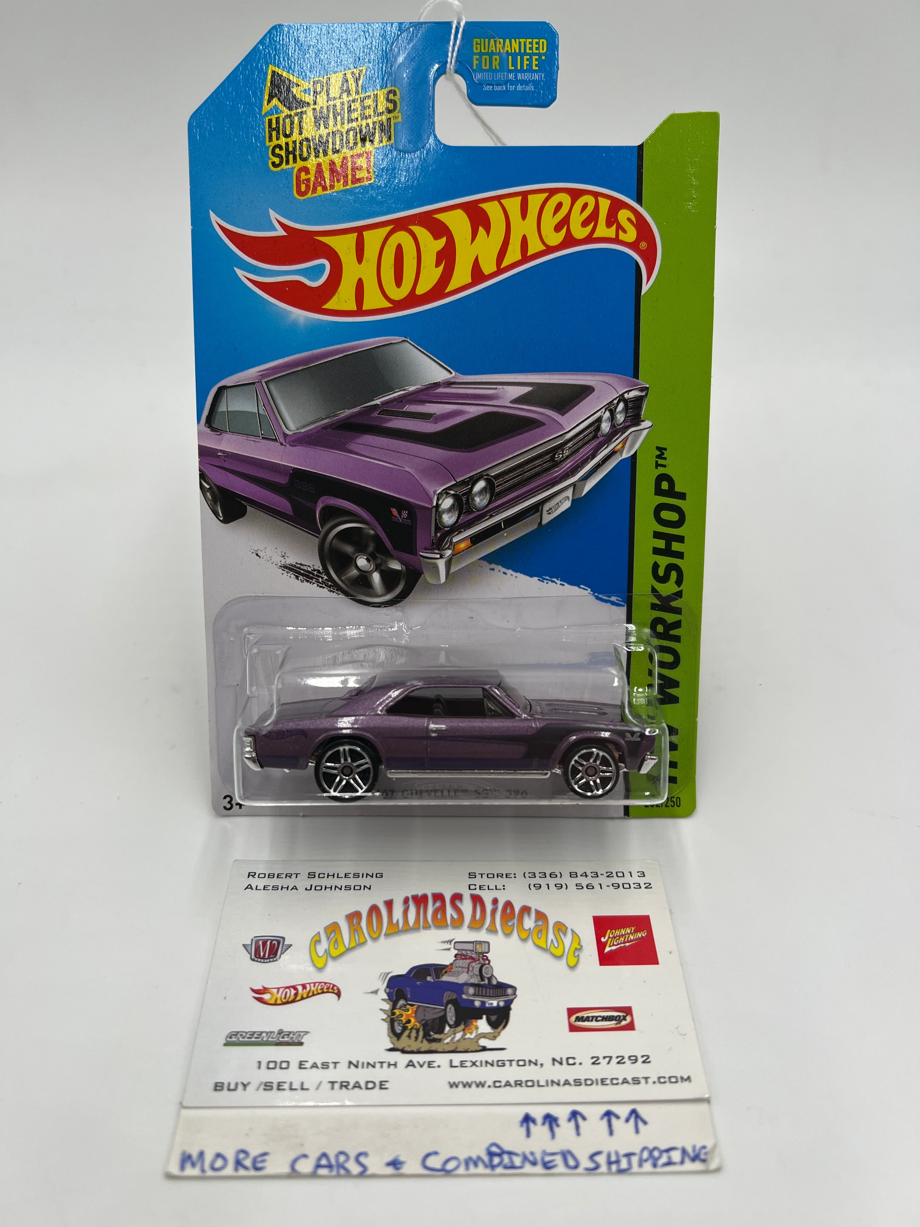 2014 Hot Wheels Workshop #232 67 Chevelle SS 396 Purple 16B