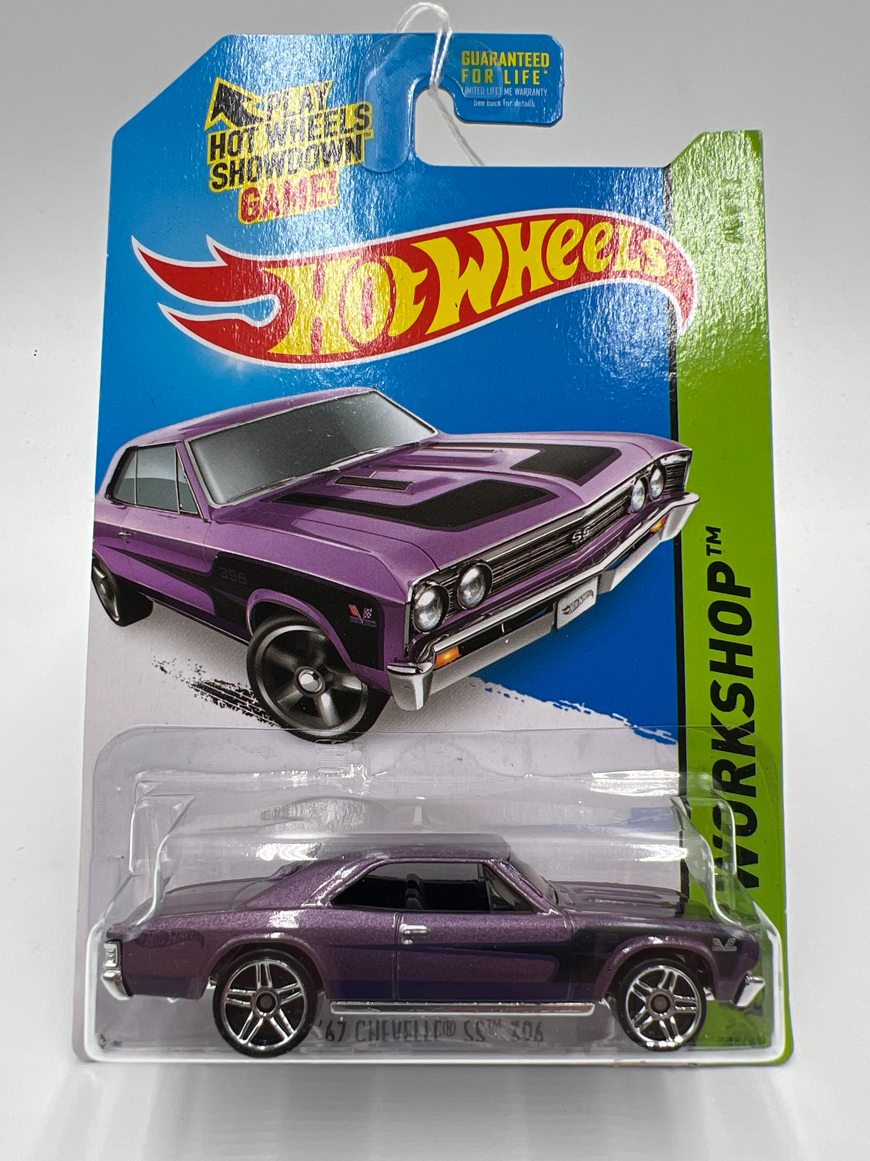 2014 Hot Wheels Workshop #232 67 Chevelle SS 396 Purple 16B - Image 2