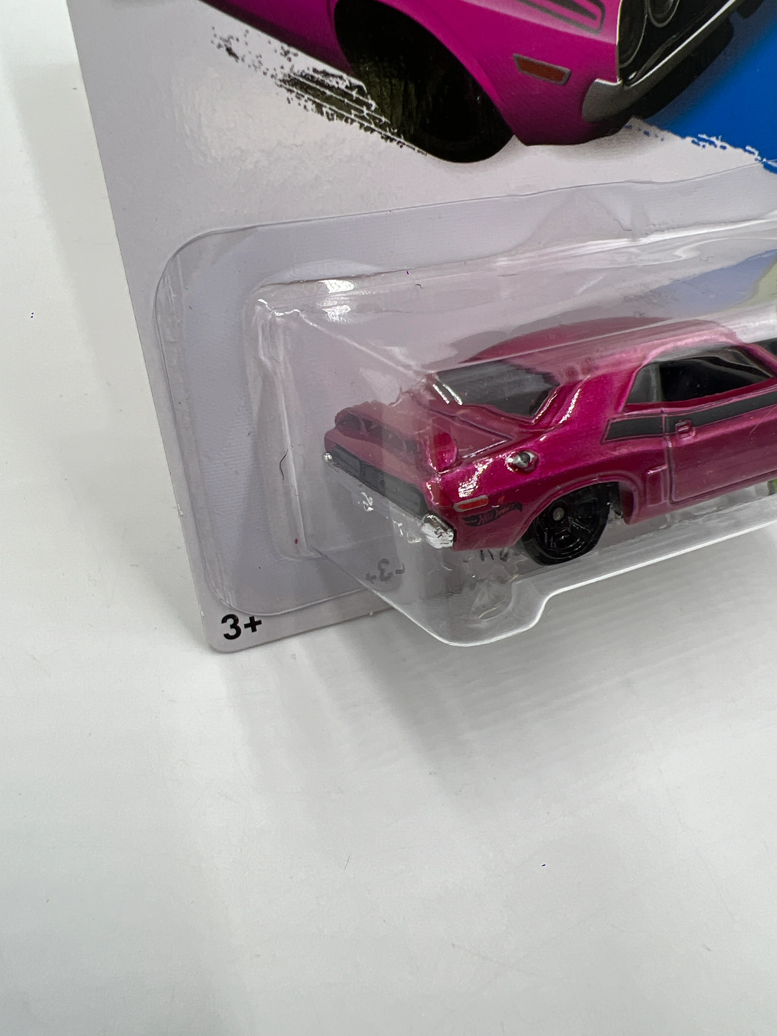 2014 Hot Wheels Workshop #242 71 Dodge Challenger Pink 41B - Image 5