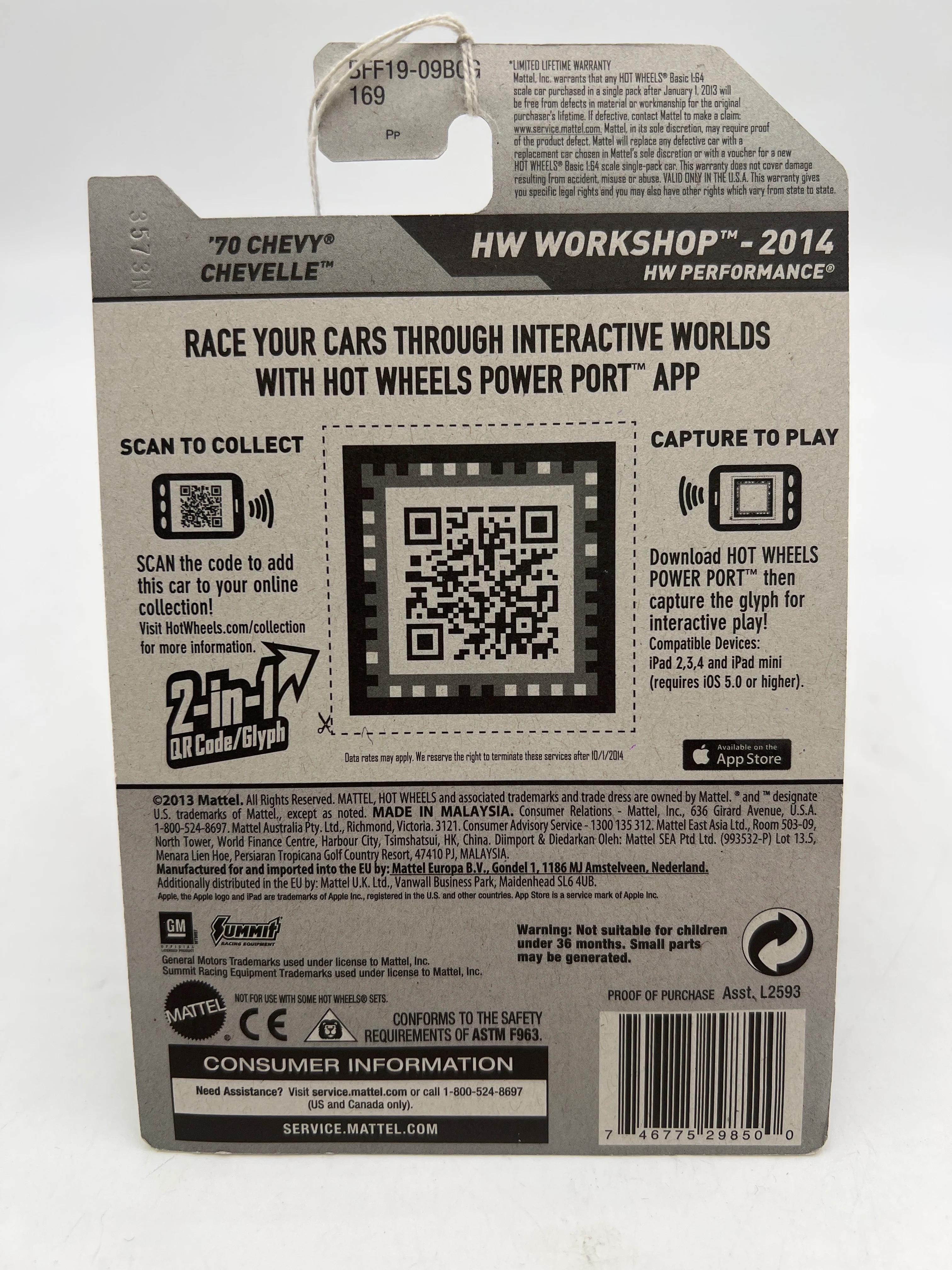2014 Hot Wheels Workshop #243 70 Chevy Chevelle Purple 5A - Image 6