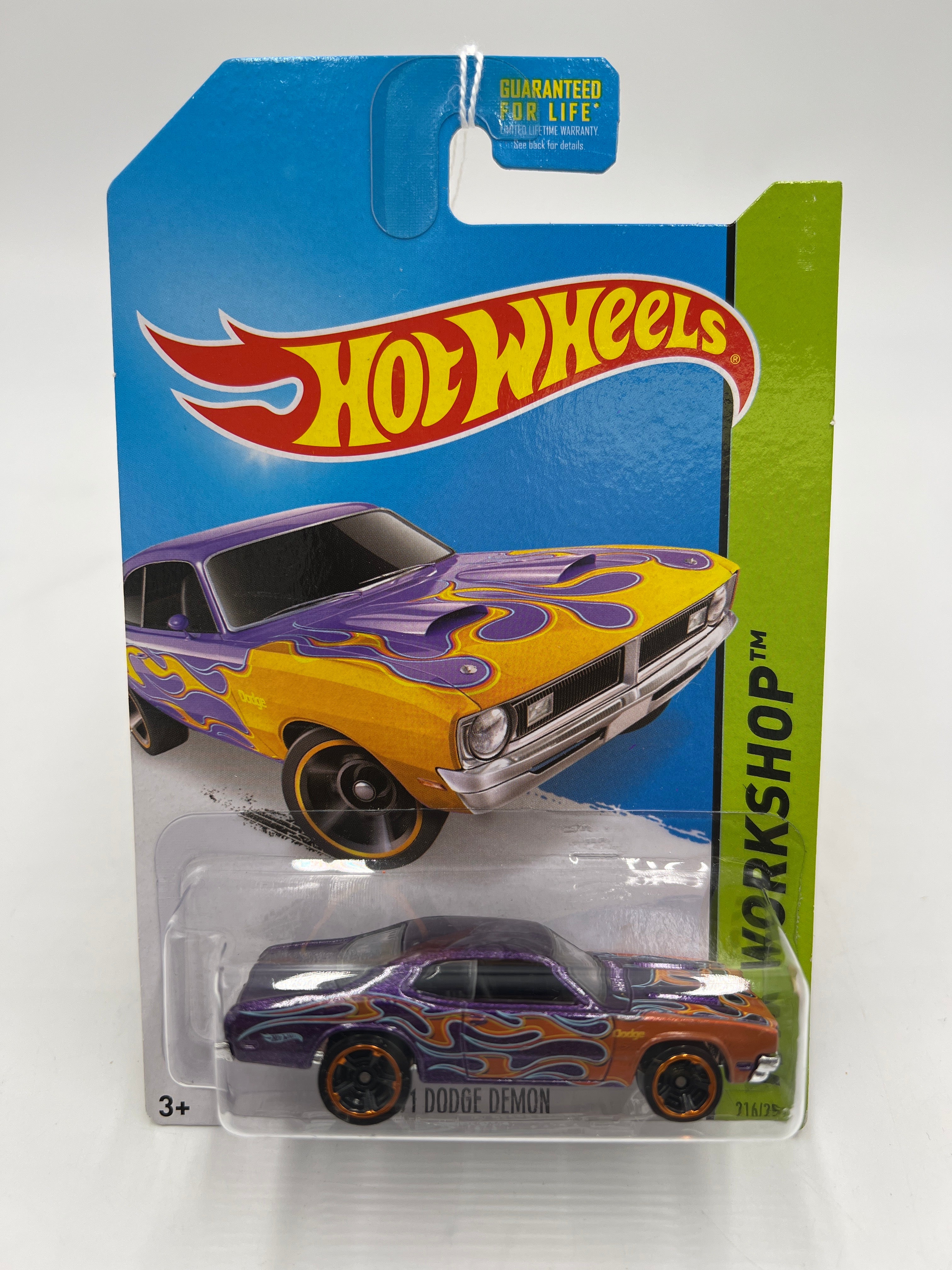 2014 Hot Wheels Workshop #216 71 Dodge Demon Purple 56A - Image 2