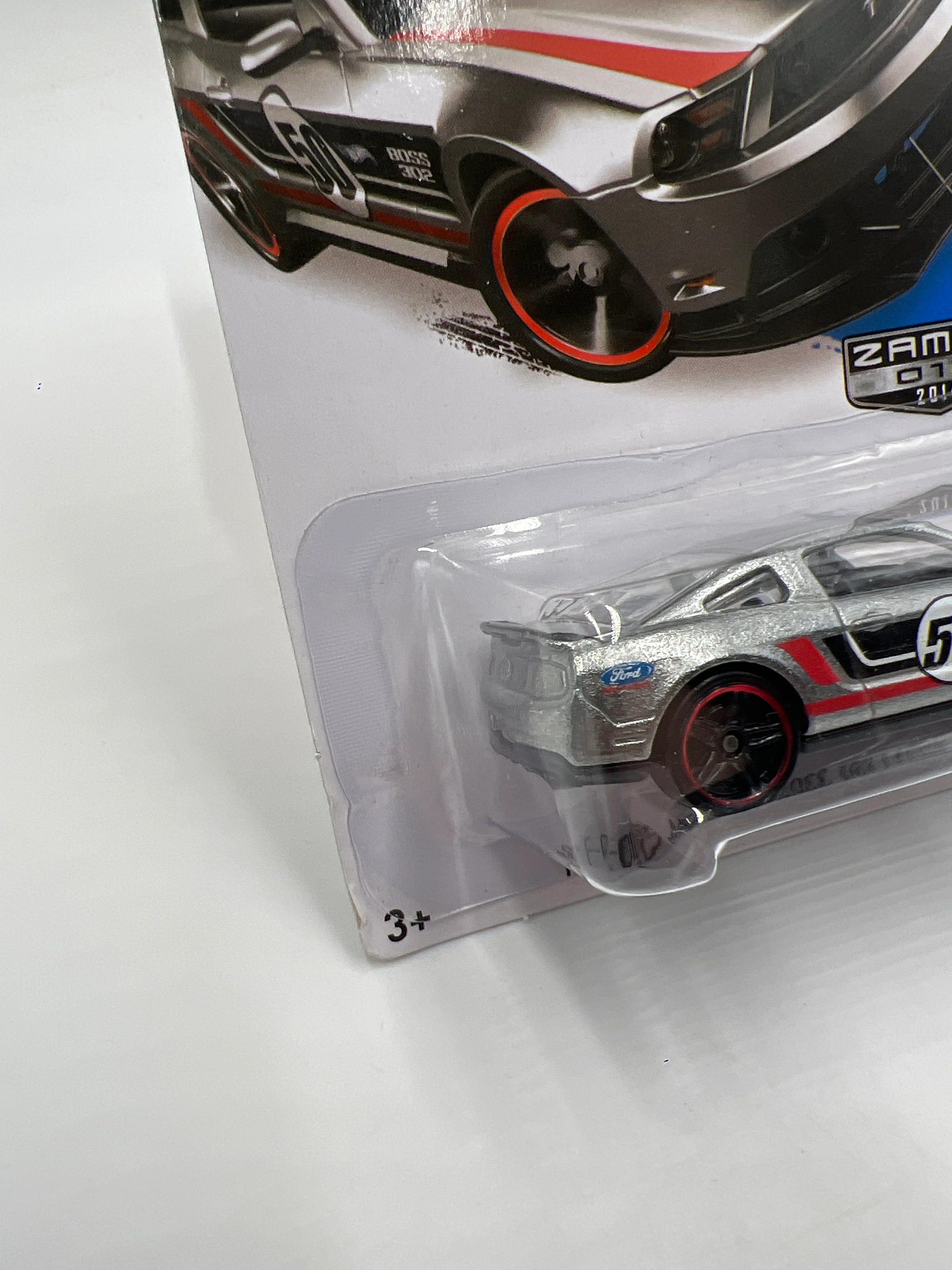 2014 Hot Wheels Walmart Exclusive Zamac 18 #91 12 Ford Mustang Boss 302 Laguna Seca 144i - Image 5