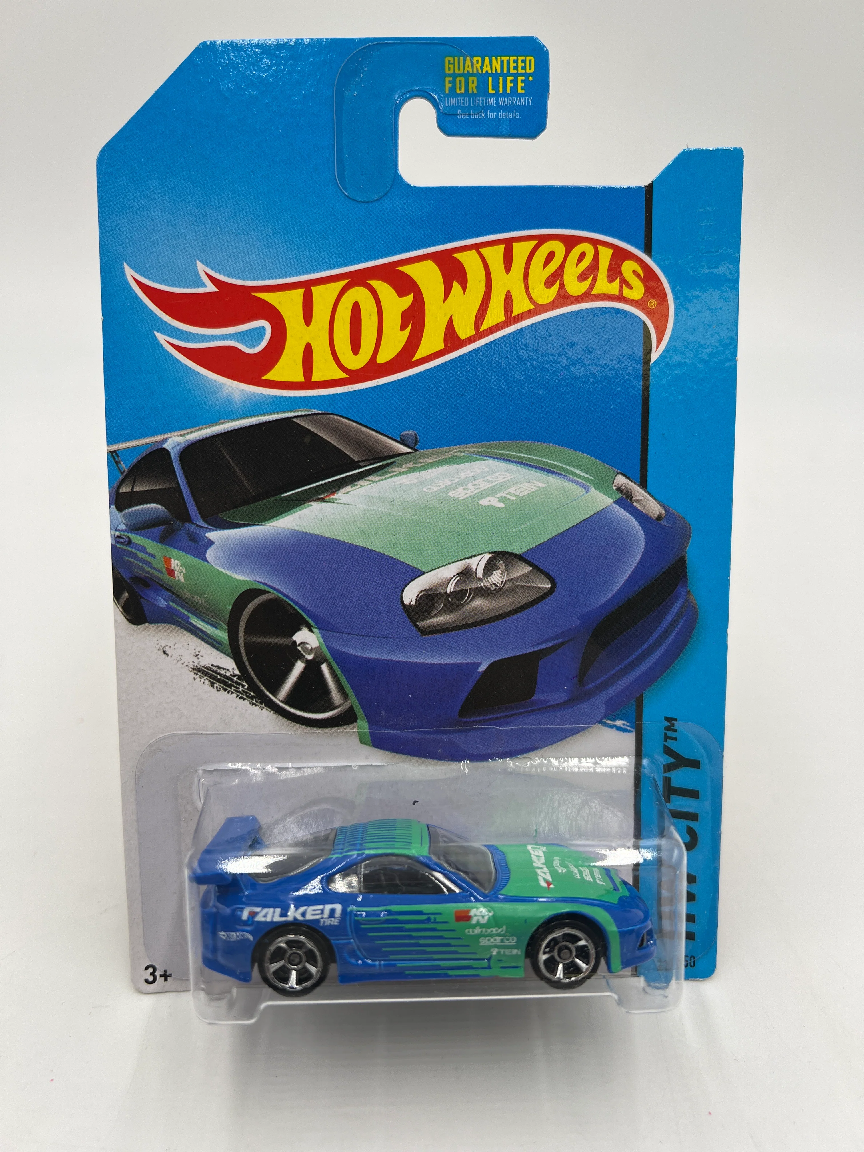 2014 Hot Wheels City #22 Toyota Supra Falken W/Protector - Image 2