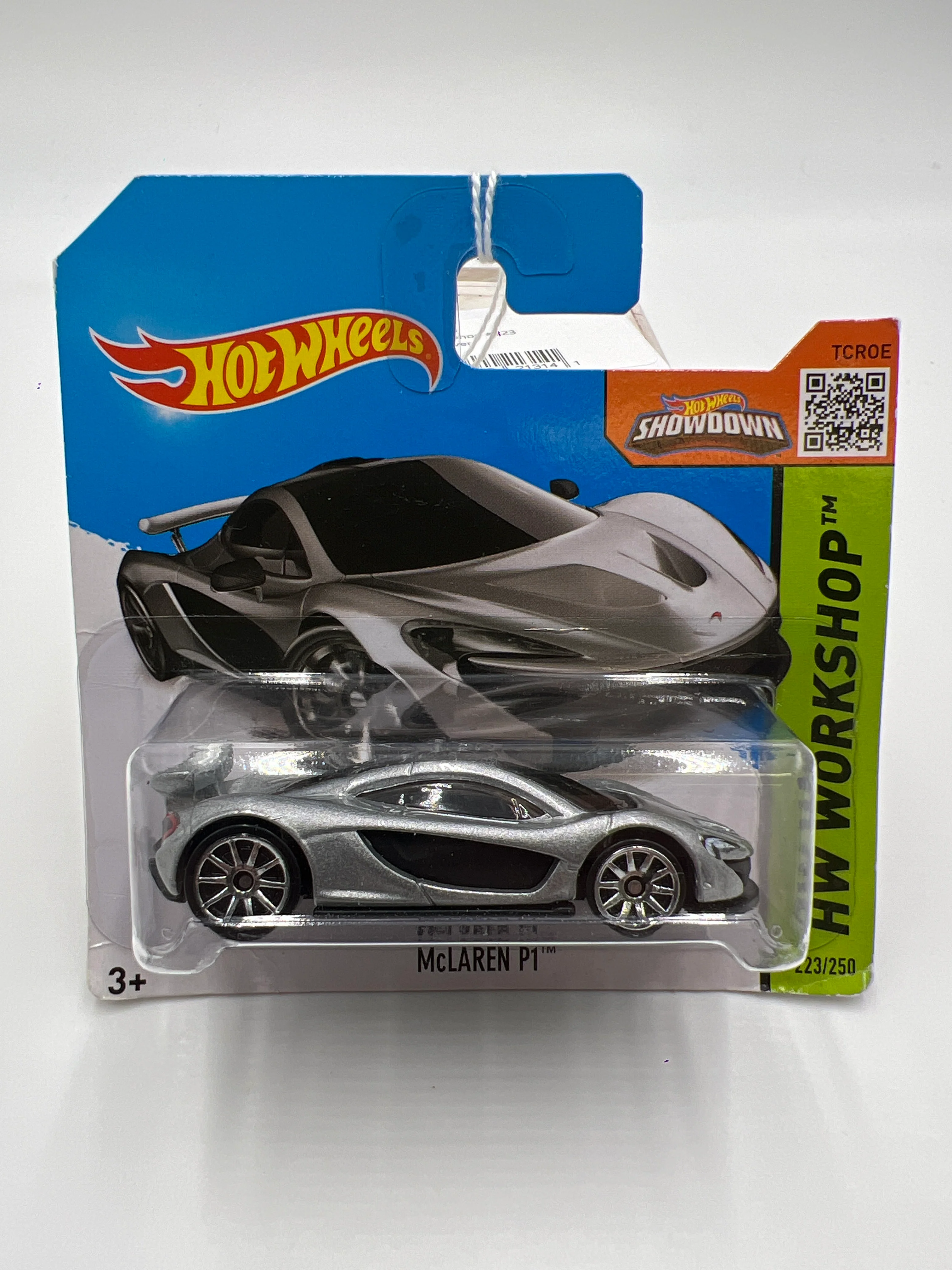 2015 Hot Wheels Workshop #223 McLaren P1 Silver Short Card 103A - Image 2