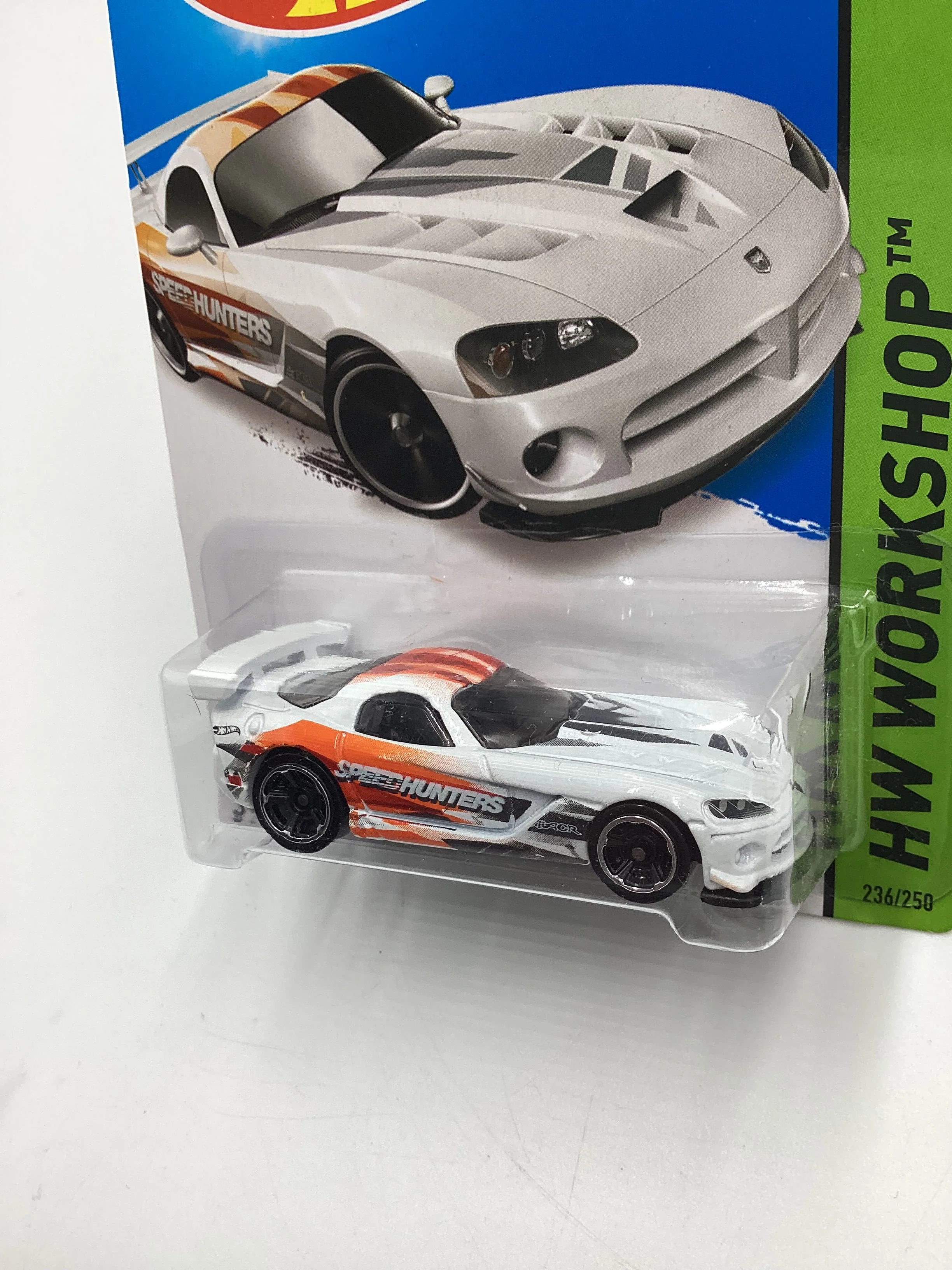 2015 Hot Wheels #236 DODGE VIPER SRT10 ACR White 39C - Image 4