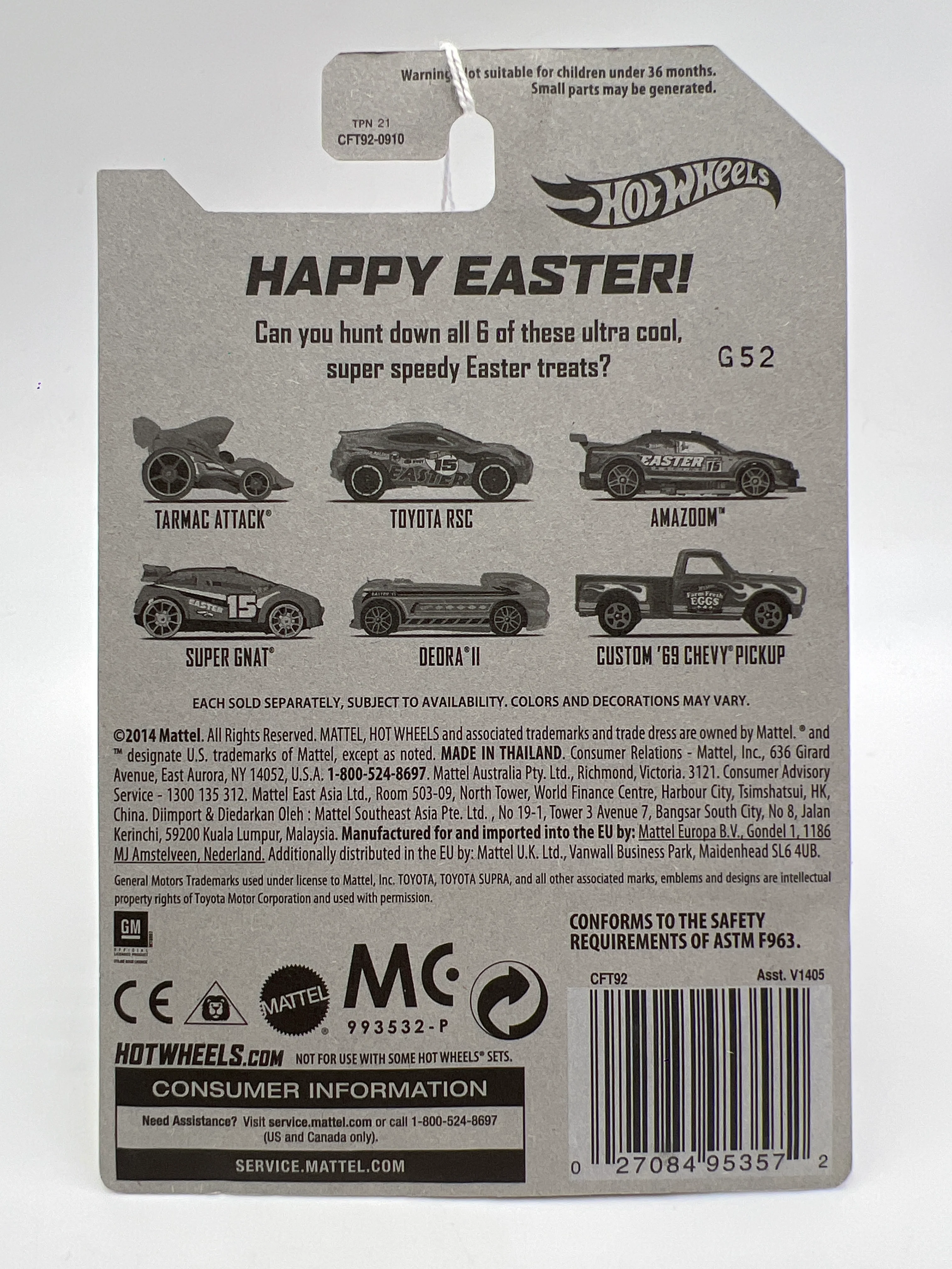 2015 Hot Wheels Happy Easter Series #2 Toyota RSC Orange 156H - Image 6