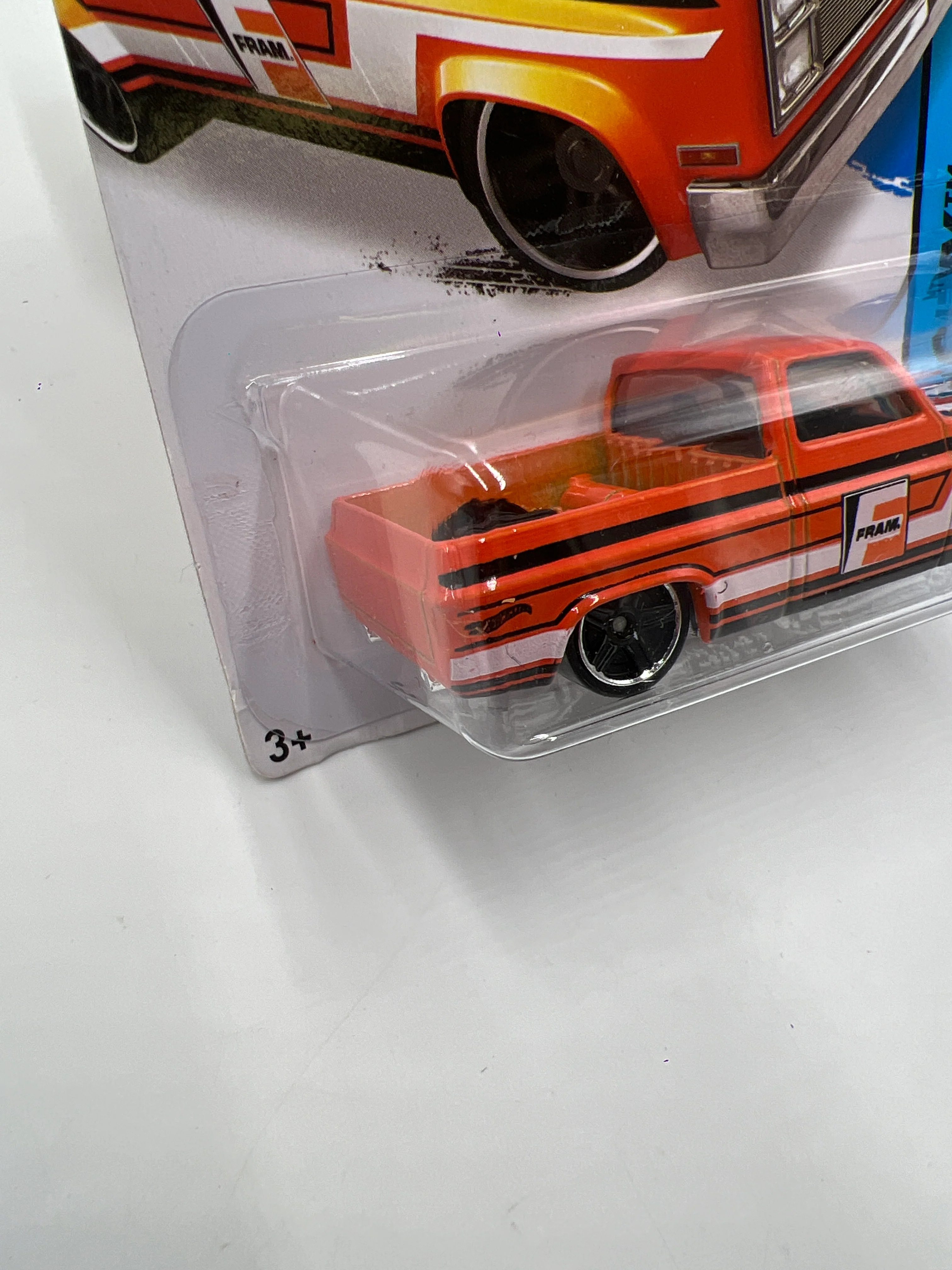 2015 Hot Wheels City #16 83 Chevy Silverado Orange - Image 5