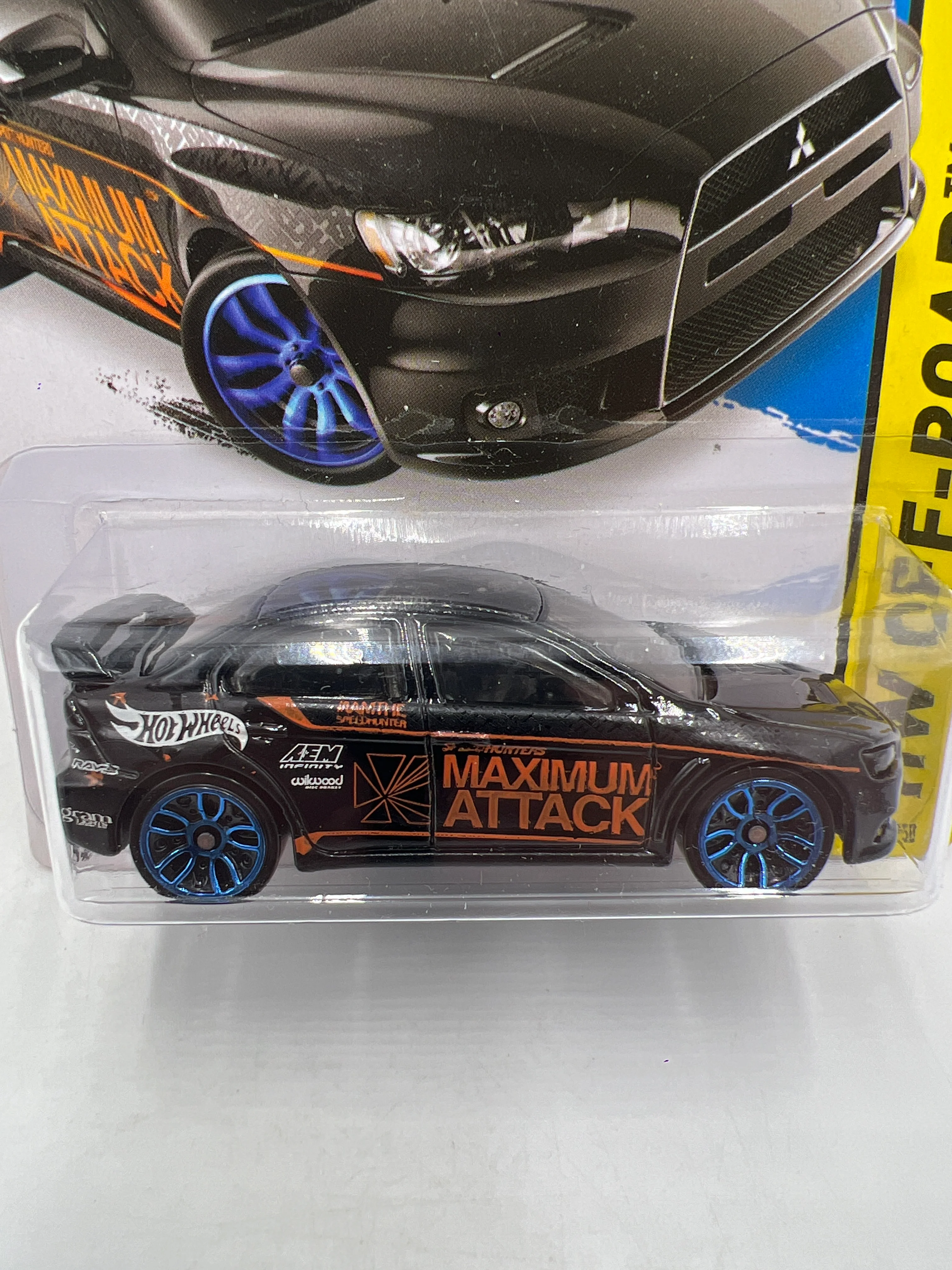 2015 Hot Wheels Off-Road #77 2008 Lancer Evolution Black 93A - Image 2