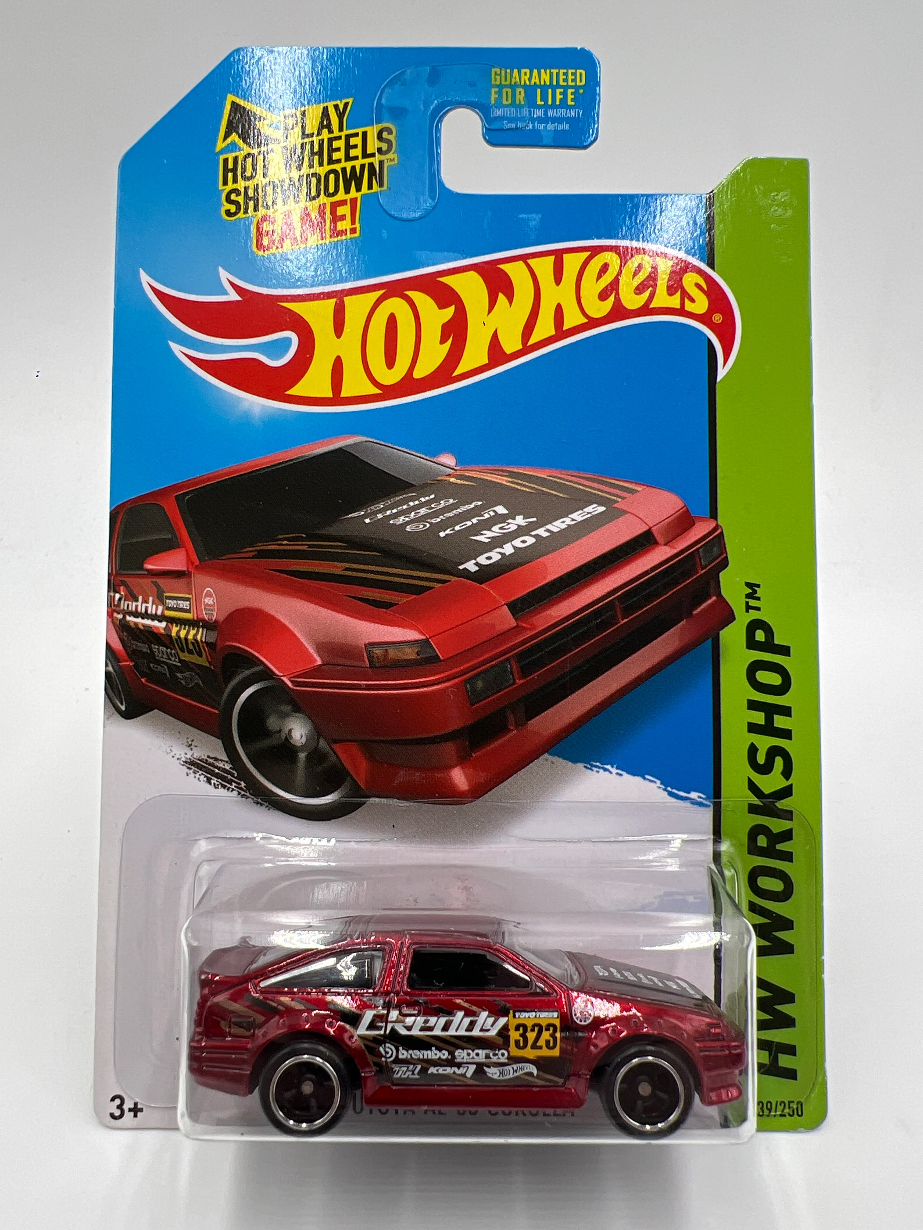 2015 Hot Wheels Super Treasure Hunt #239 Toyota AE-86 Corolla Red W/Protector - Image 2