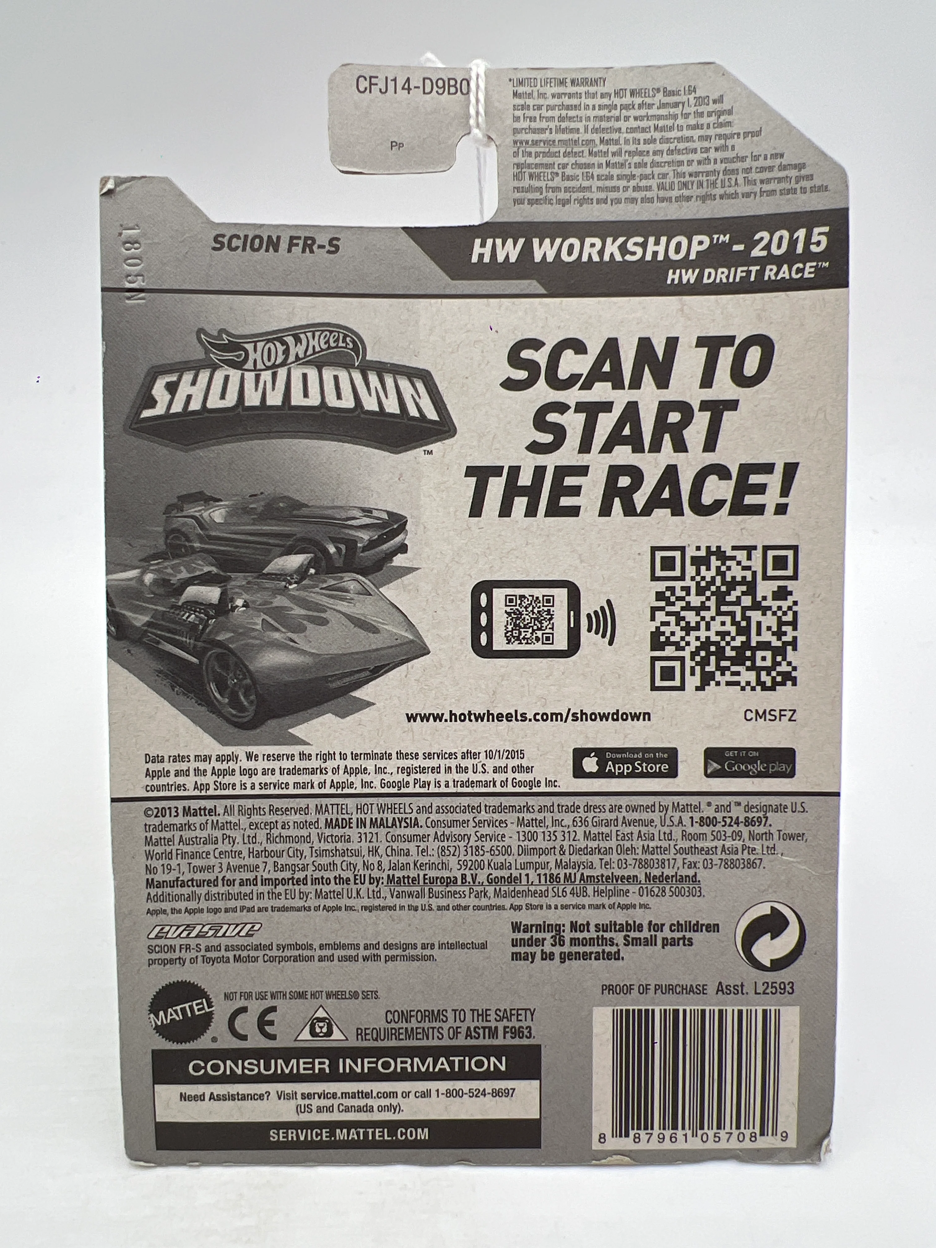 2015 Hot Wheels Workshop #237 Scion FR-S Silver 79A - Image 6