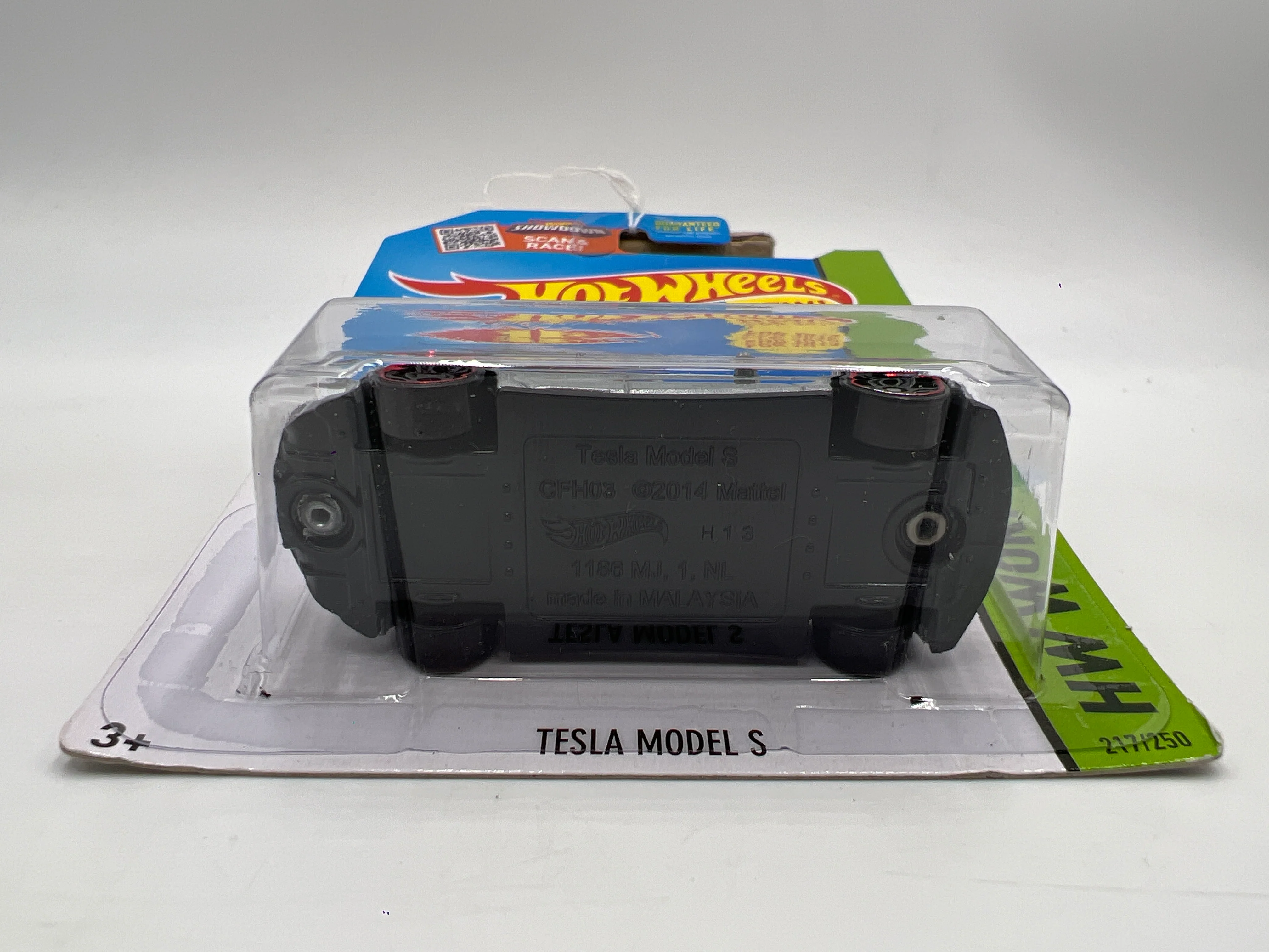 2015 Hot Wheels Workshop #217 Tesla Model S Silver 49C - Image 6