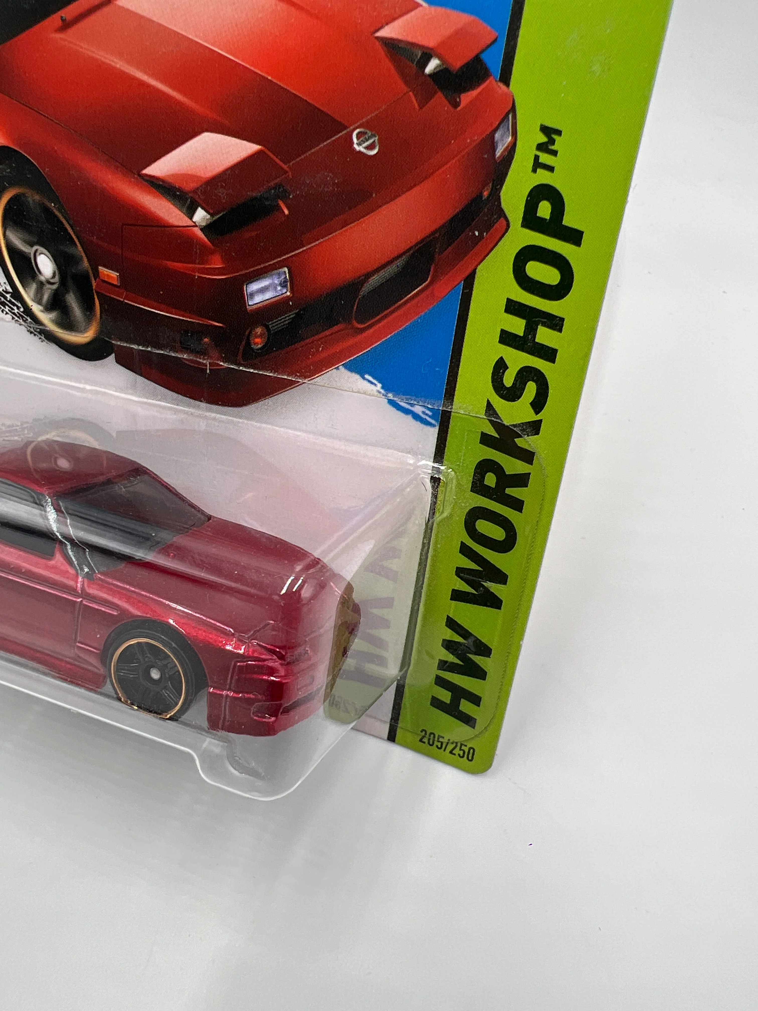 2015 Hot Wheels Workshop #205 96 Nissan 180SX Type X Red 84A - Image 3