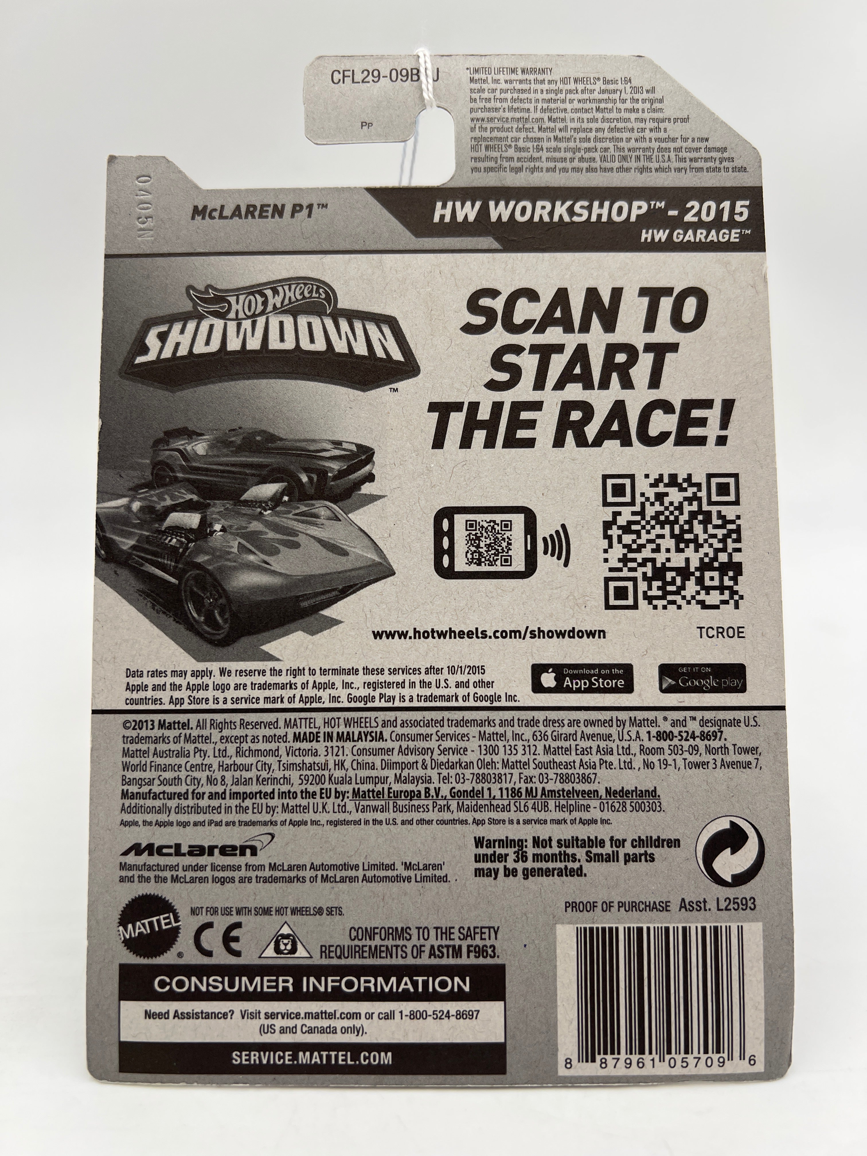 2015 Hot Wheels Workshop #223 McLaren P1 Silver 105D - Image 6
