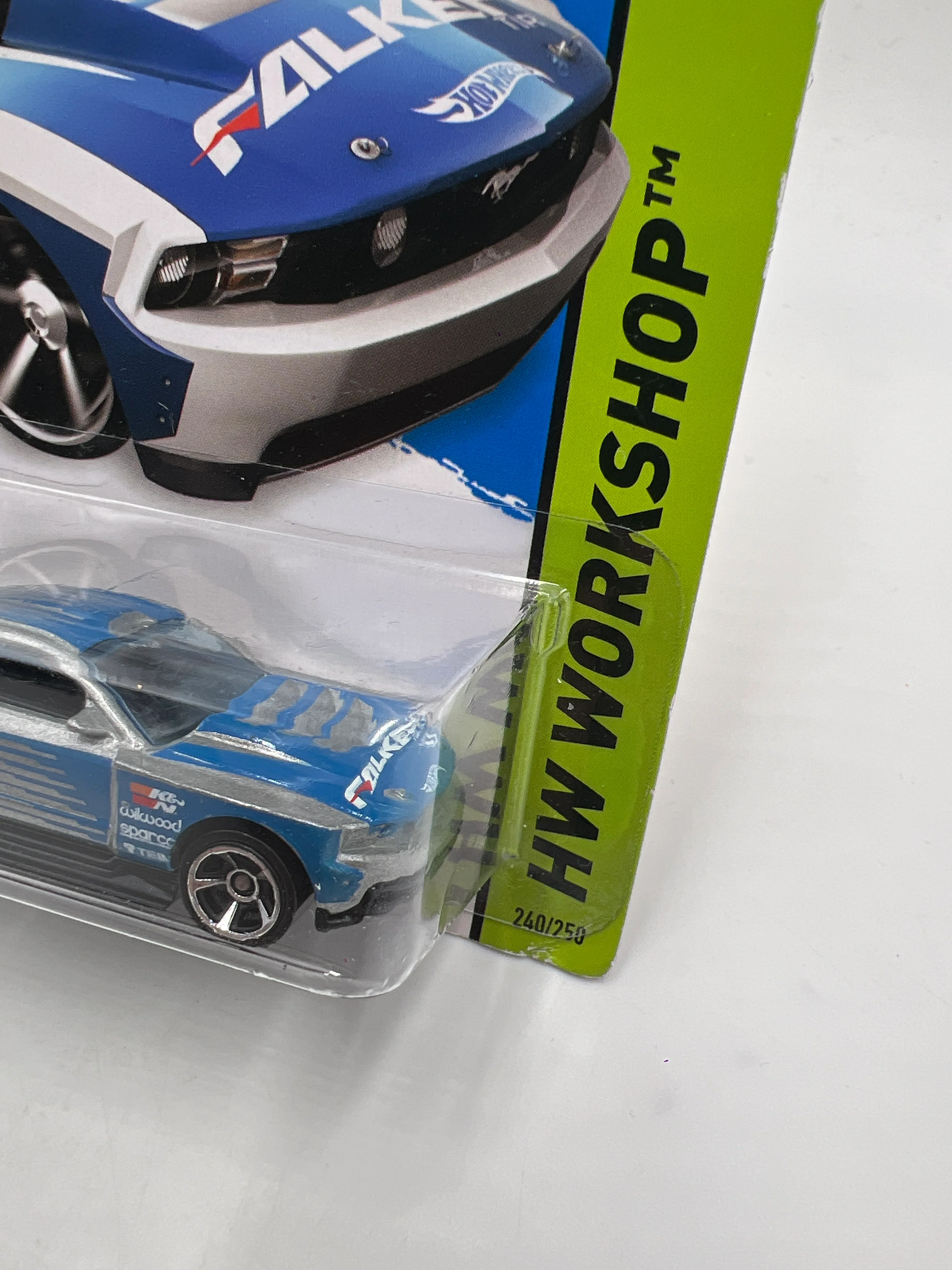 2015 Hot Wheels #240 Custom 12 Ford Mustang Falken Silver 22C - Image 3