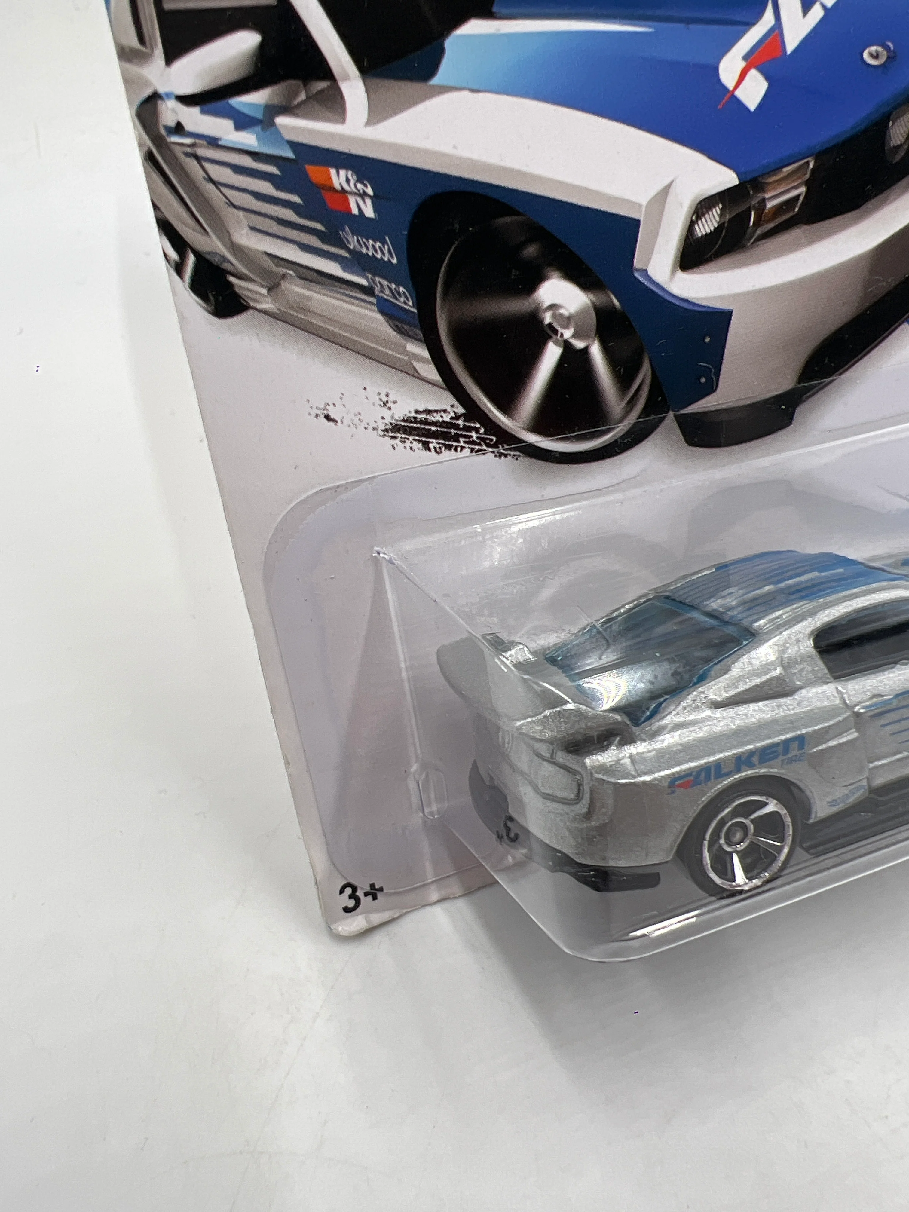 2015 Hot Wheels #240 Custom 12 Ford Mustang Falken Silver 22C - Image 4