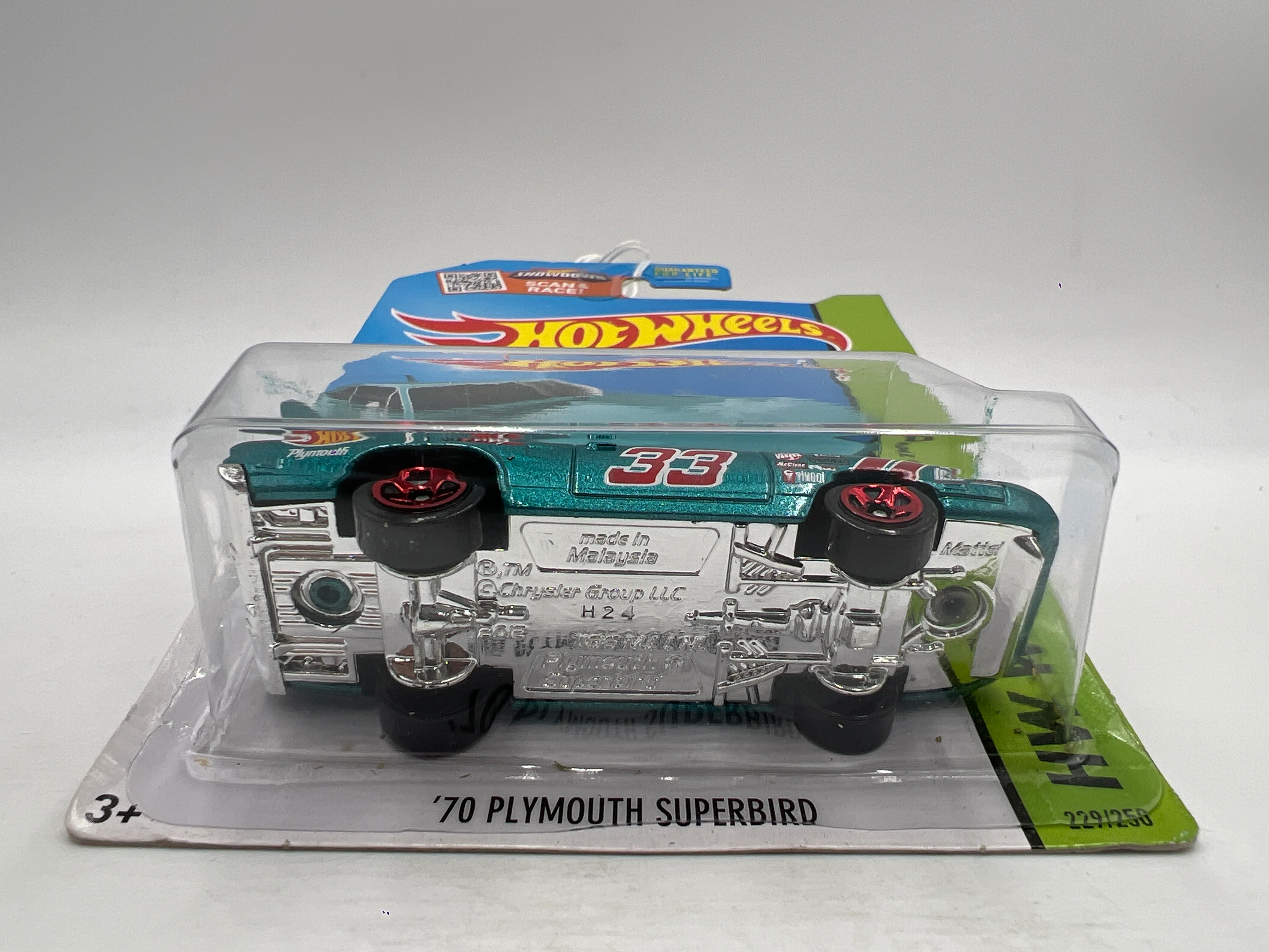 2015 Hot Wheels Workshop #229 70 Plymouth Superbird Teal 38B - Image 5