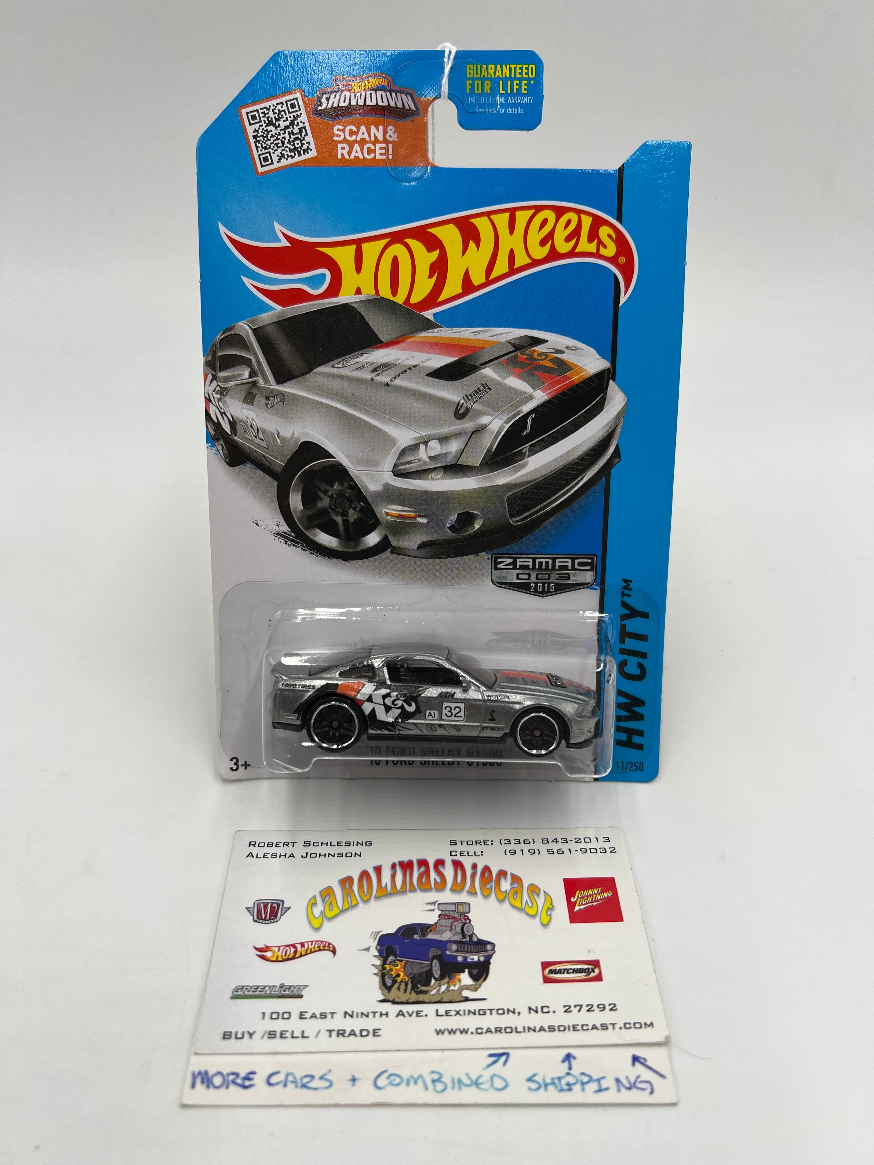 2015 Hot Wheels Walmart Exclusive Zamac 003 #11 10 Ford Shelby GT500 K&N 143A