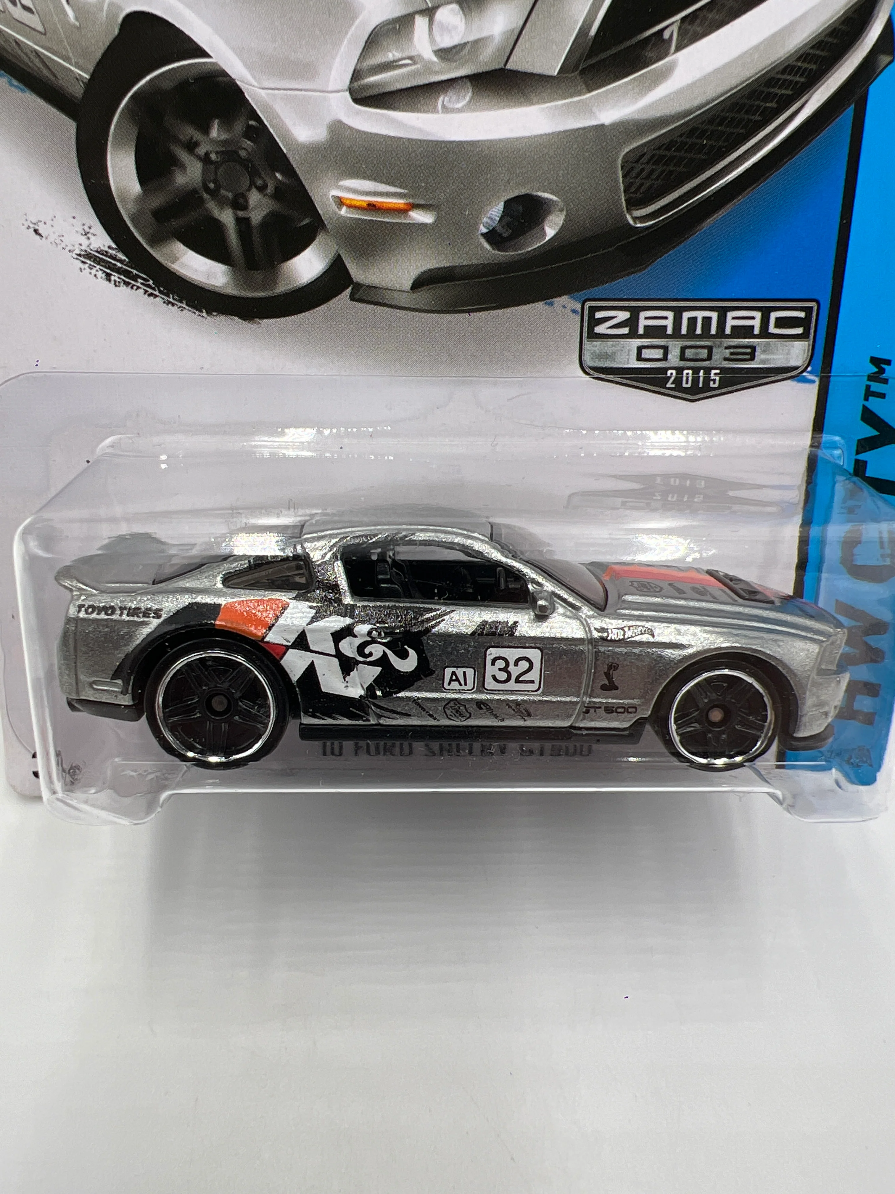 2015 Hot Wheels Walmart Exclusive Zamac 003 #11 10 Ford Shelby GT500 K&N 143A - Image 3