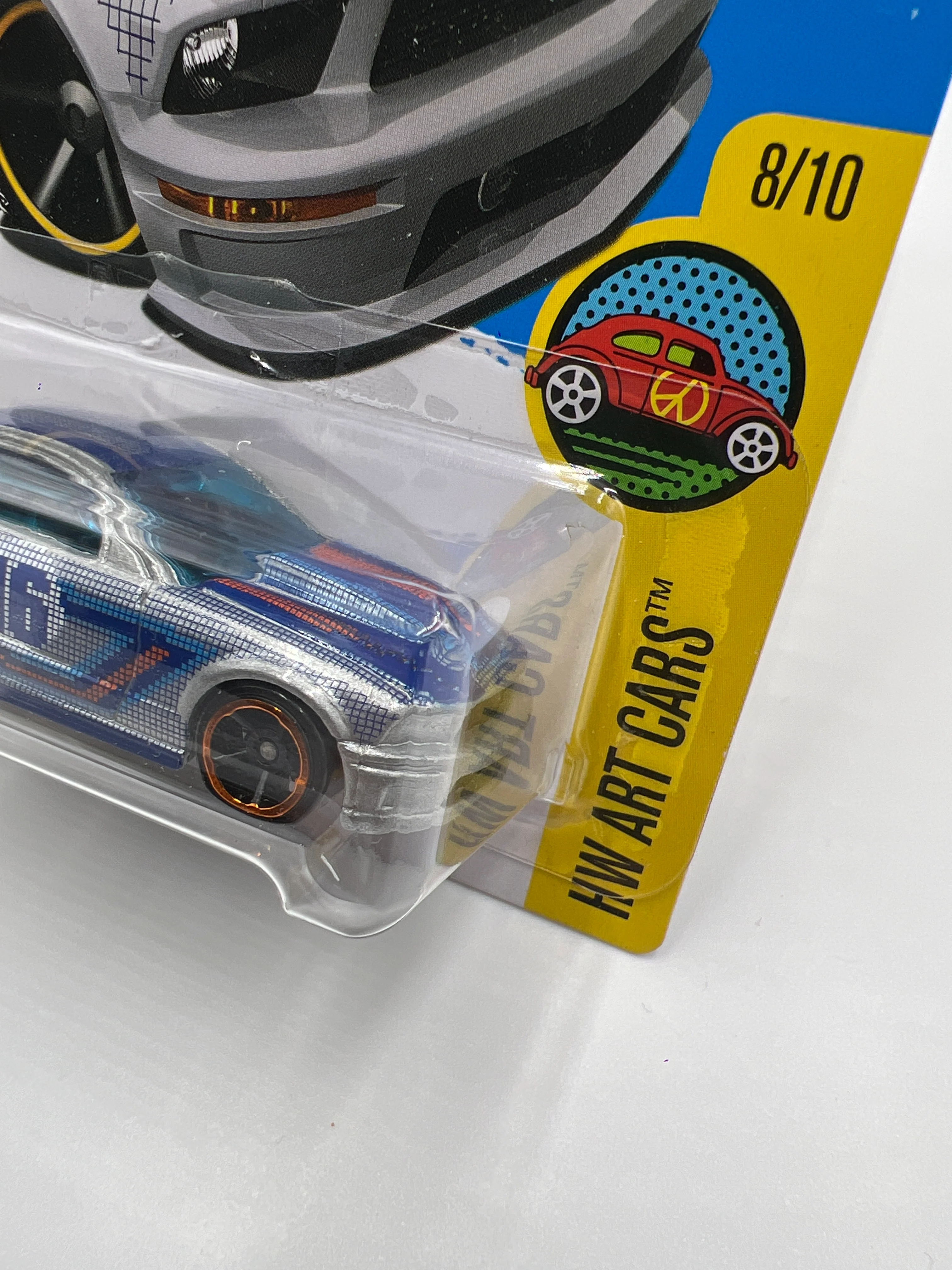 2016 Hot Wheels Art Cars #198 07 Ford Mustang Silver 27F - Image 4