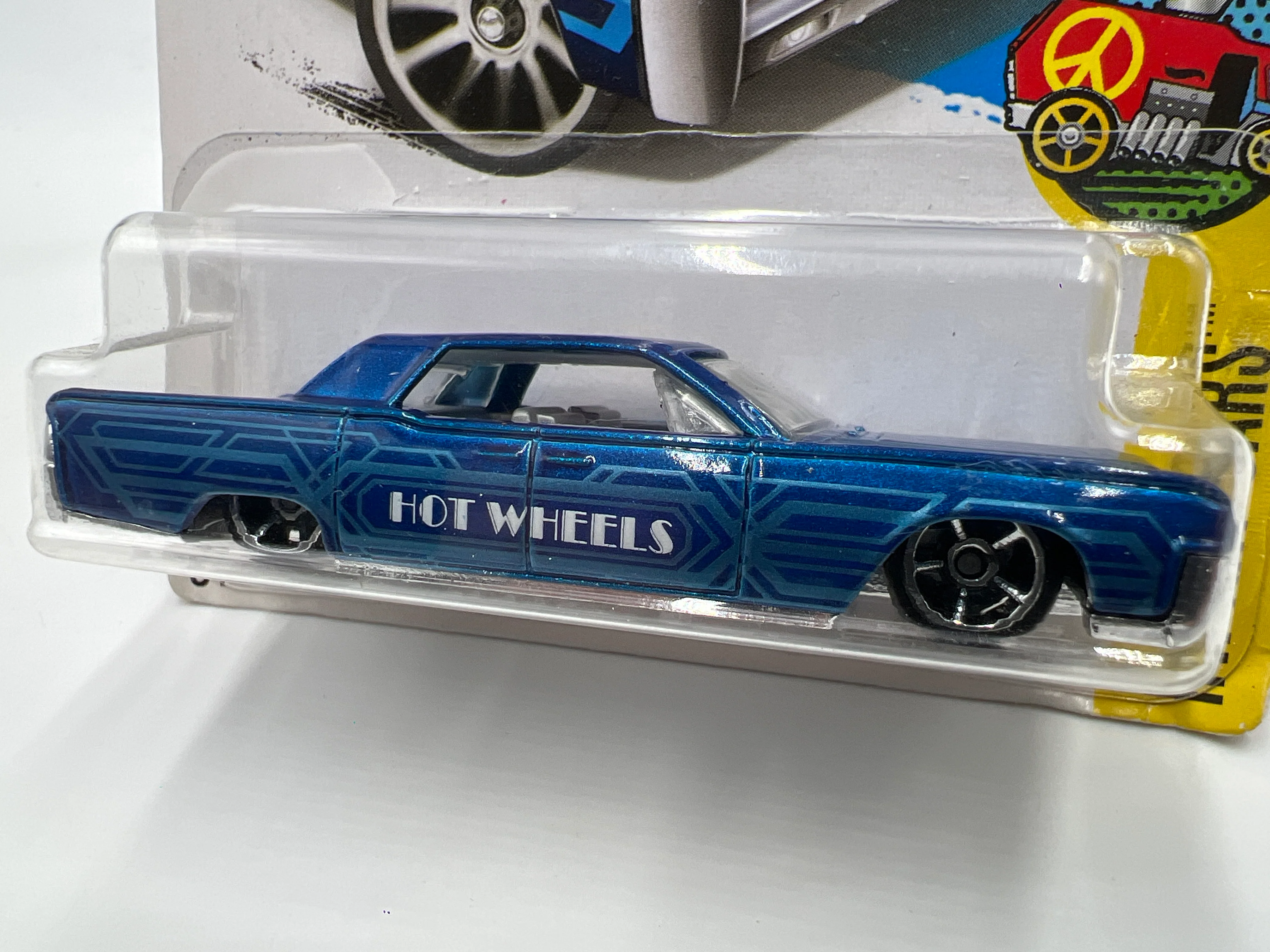 2016 Hot Wheels Art Cars #110 64 Lincoln Continental Blue International Card 57C - Image 3