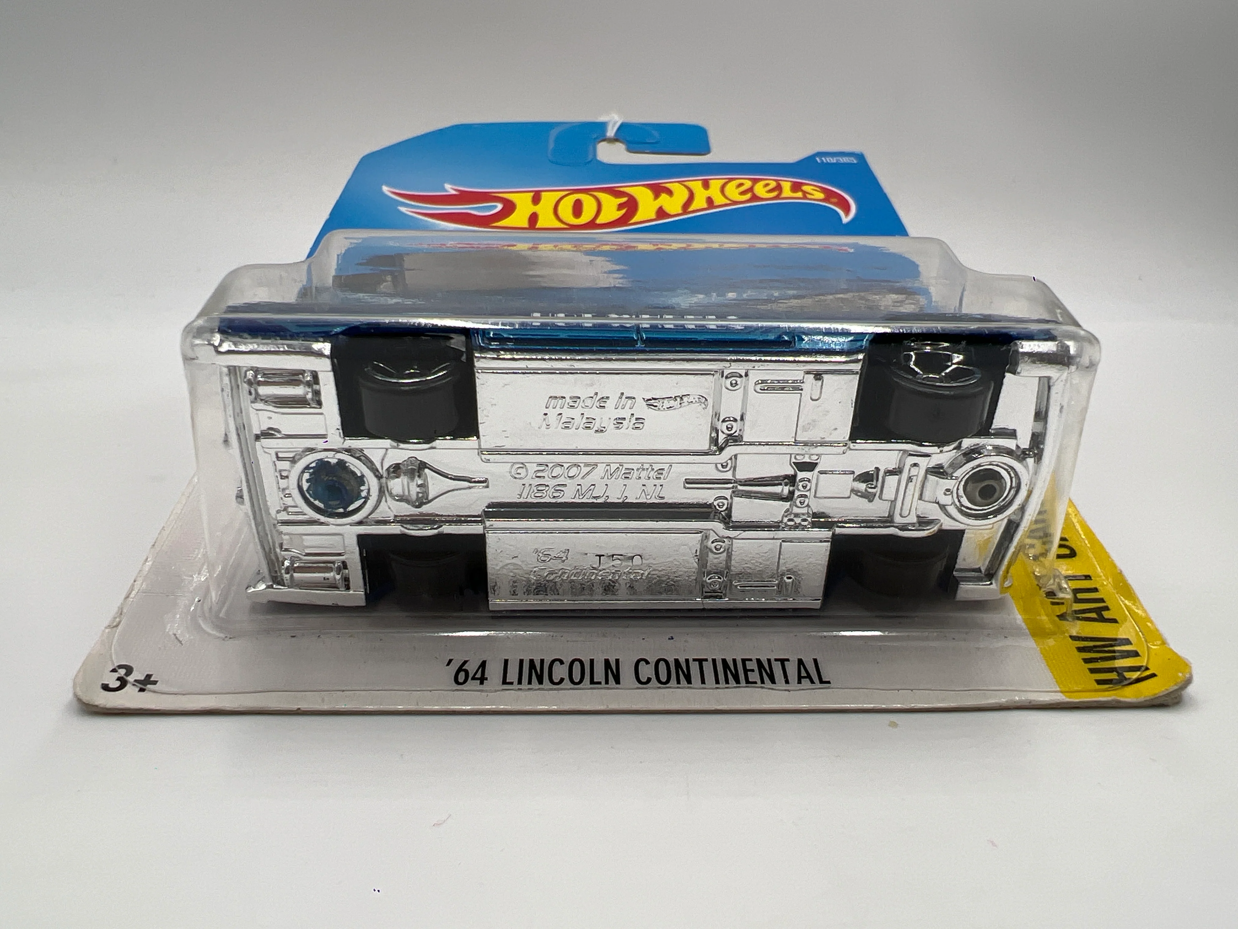 2016 Hot Wheels Art Cars #110 64 Lincoln Continental Blue International Card 57C - Image 6
