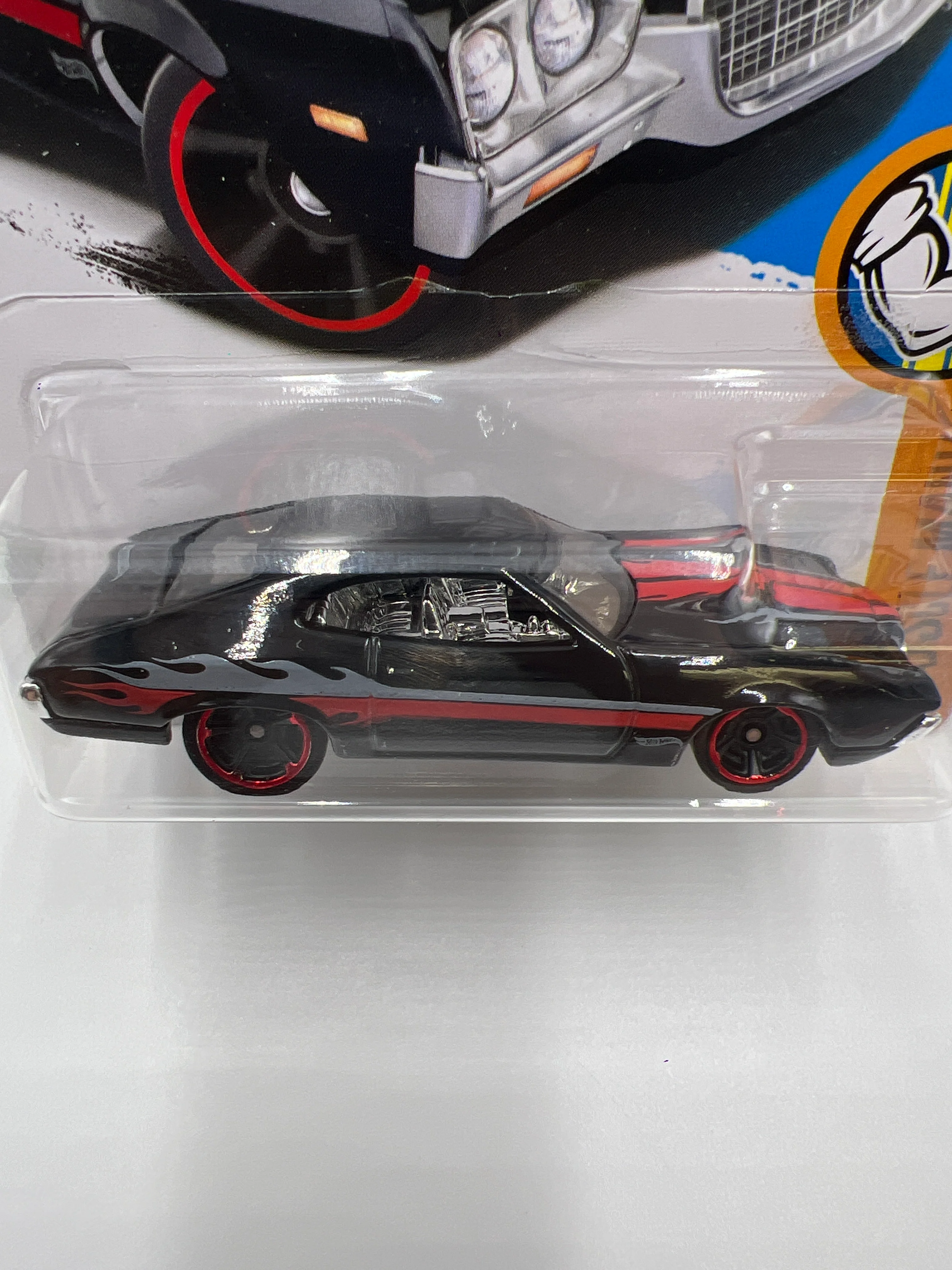 2016 Hot Wheels Muscle Mania #122 72 Ford Gran Torino Sport Black 33B - Image 3