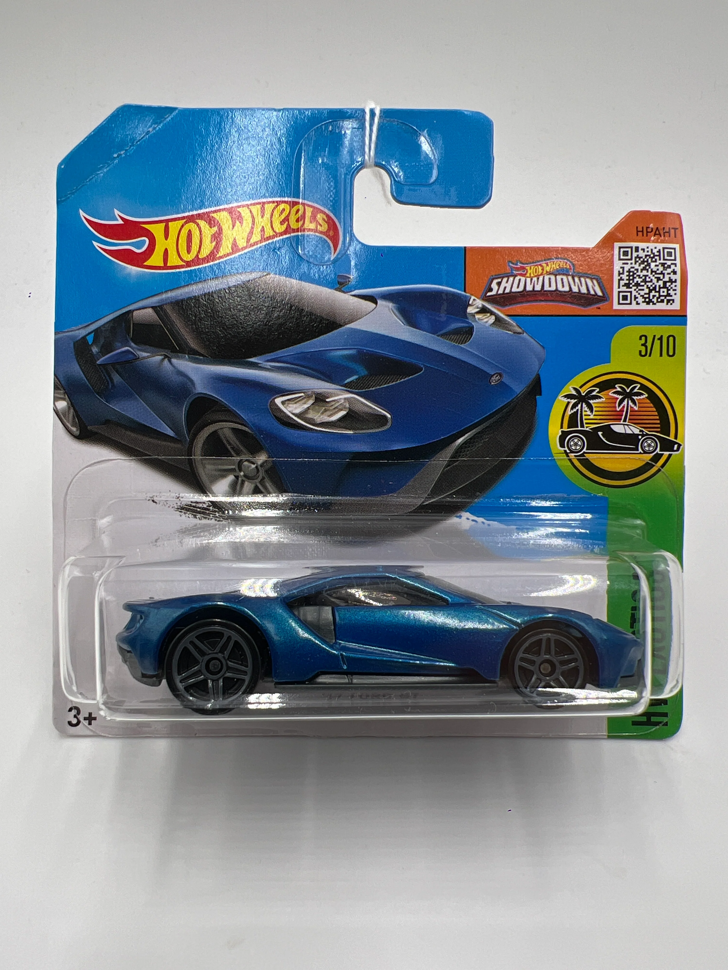 2016 Hot Wheels Exotics #73 17 Ford GT Blue Short Card Card Not Perfect 19B - Image 2