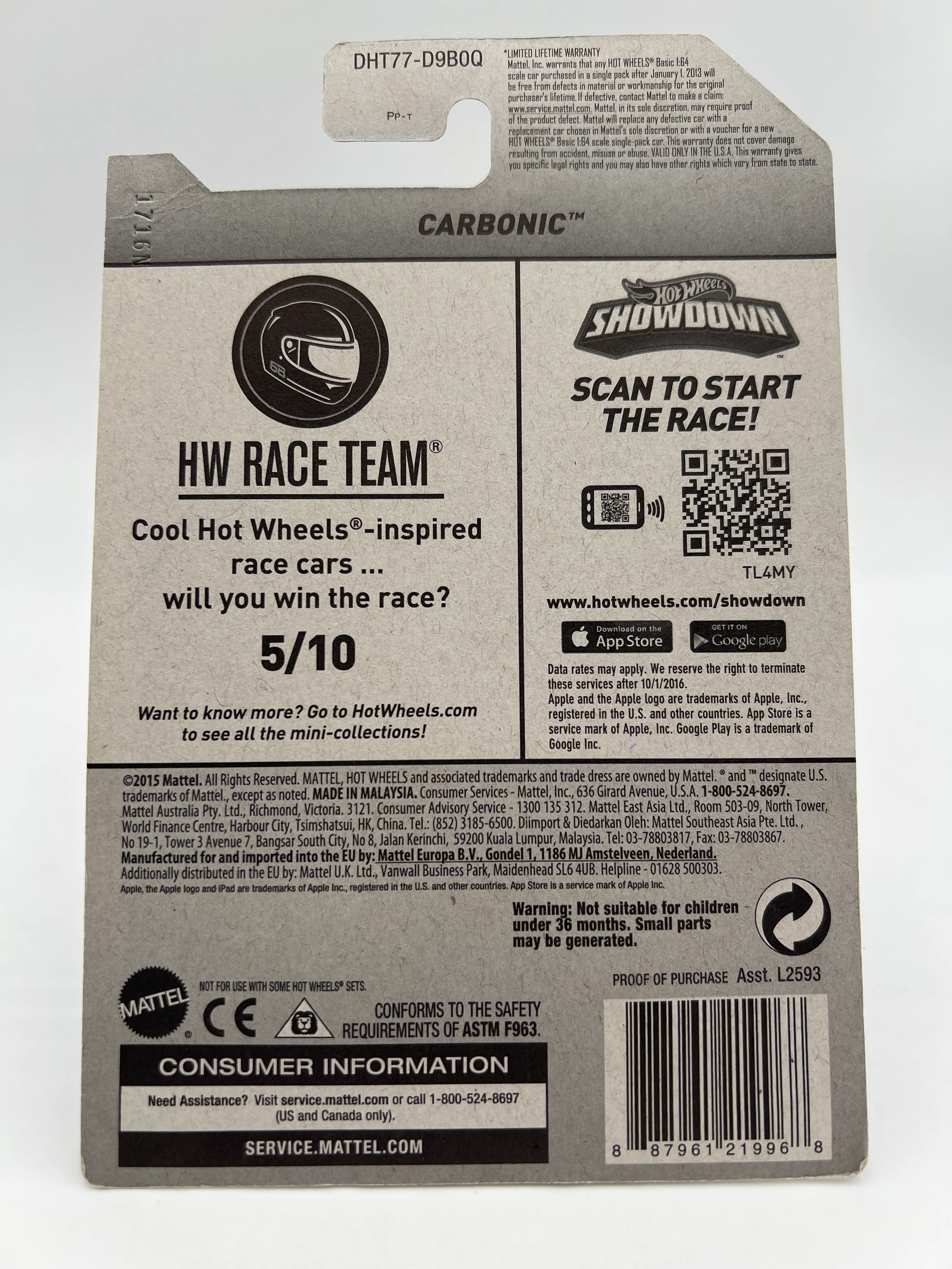 2016 Hot Wheels Super Treasure Hunt #5 Carbonic Blue W/Protector - Image 7