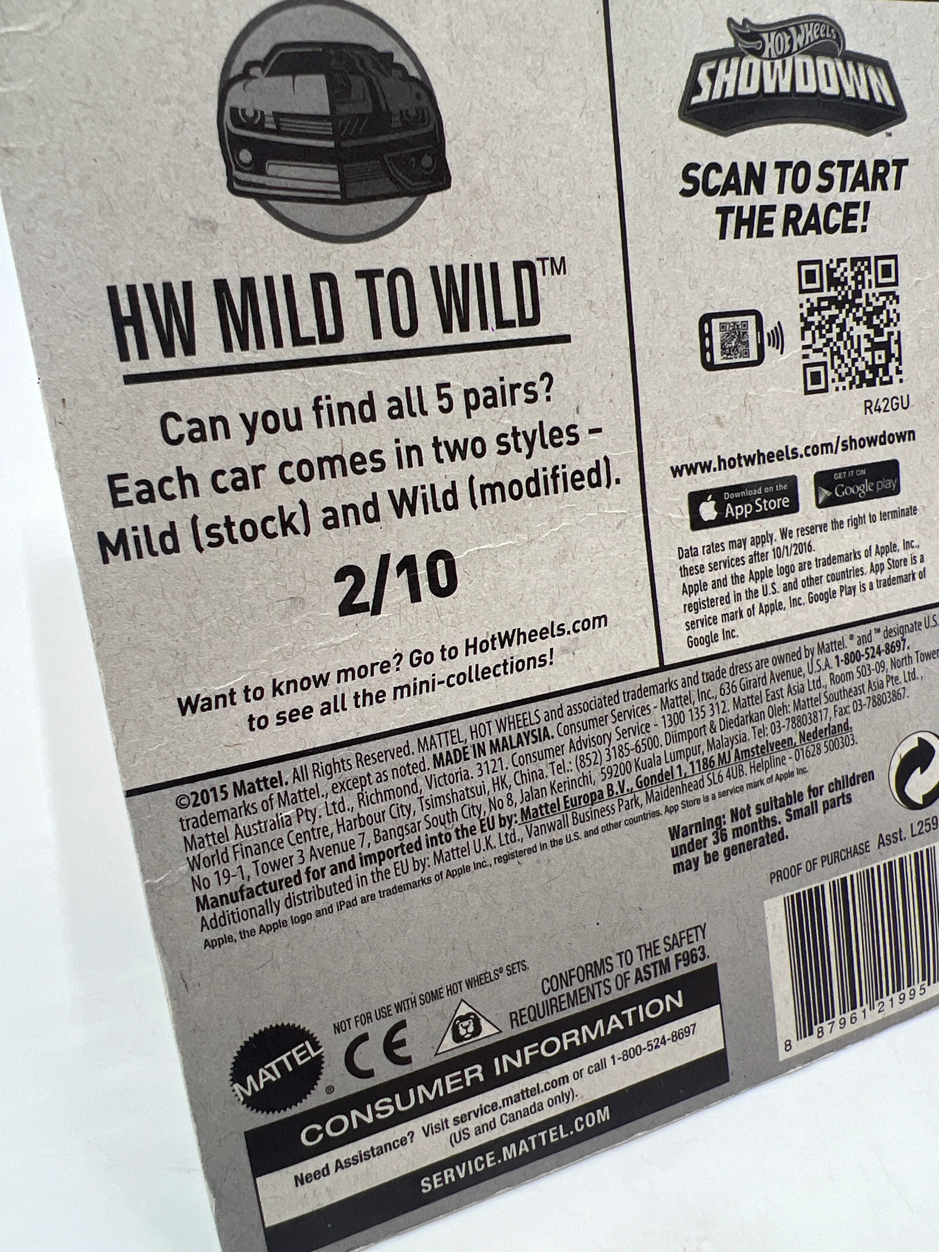 2016 Hot Wheels Mild to Wild #57 Bone Shaker Green 56B - Image 8