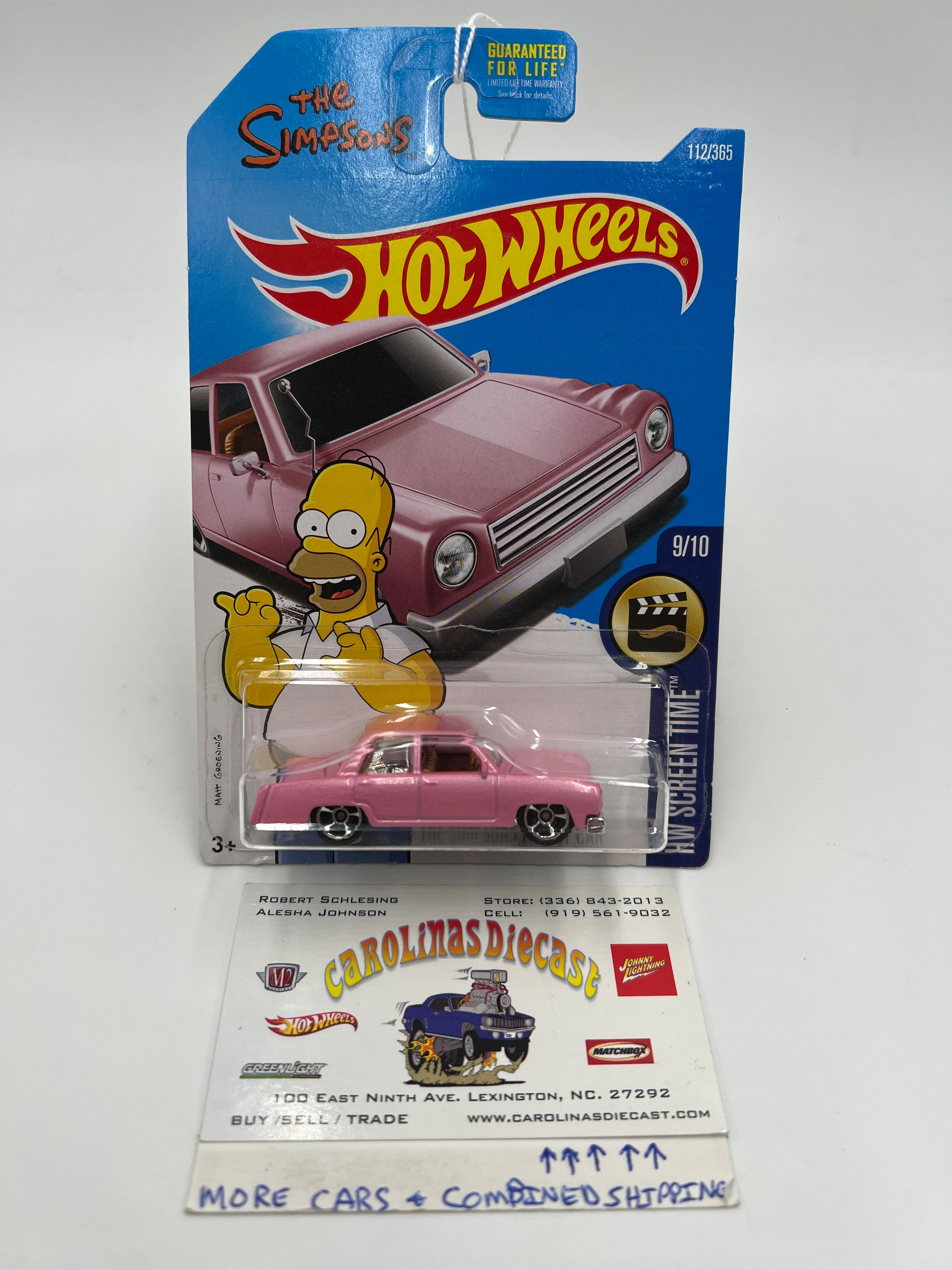 2017 Hot Wheels HW Screen Time #112 The Simpsons Family Car Pink 120B