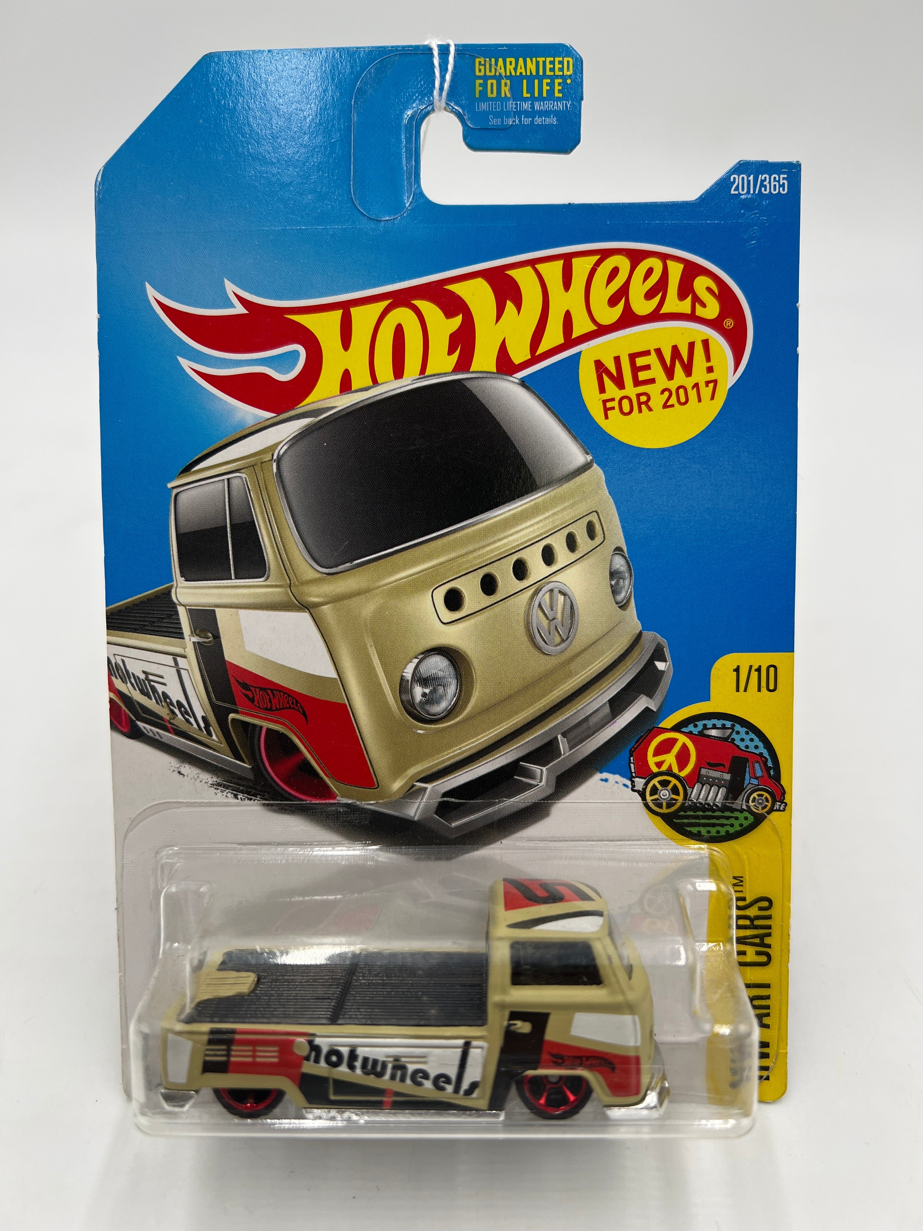 2017 Hot Wheels Art Cars #201 Volkswagen T2 Pickup Tan 96A - Image 2