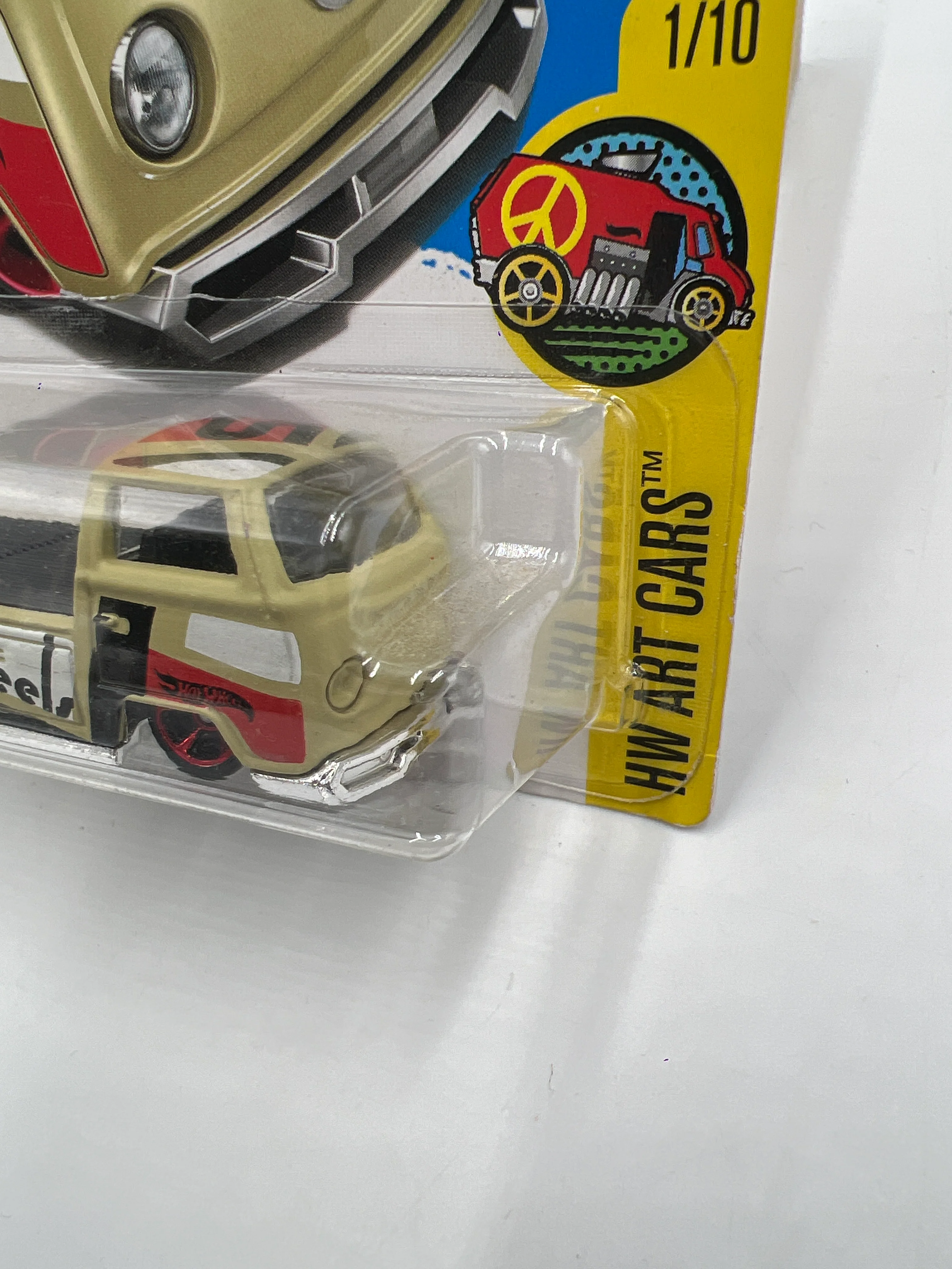 2017 Hot Wheels Art Cars #201 Volkswagen T2 Pickup Tan 96A - Image 4