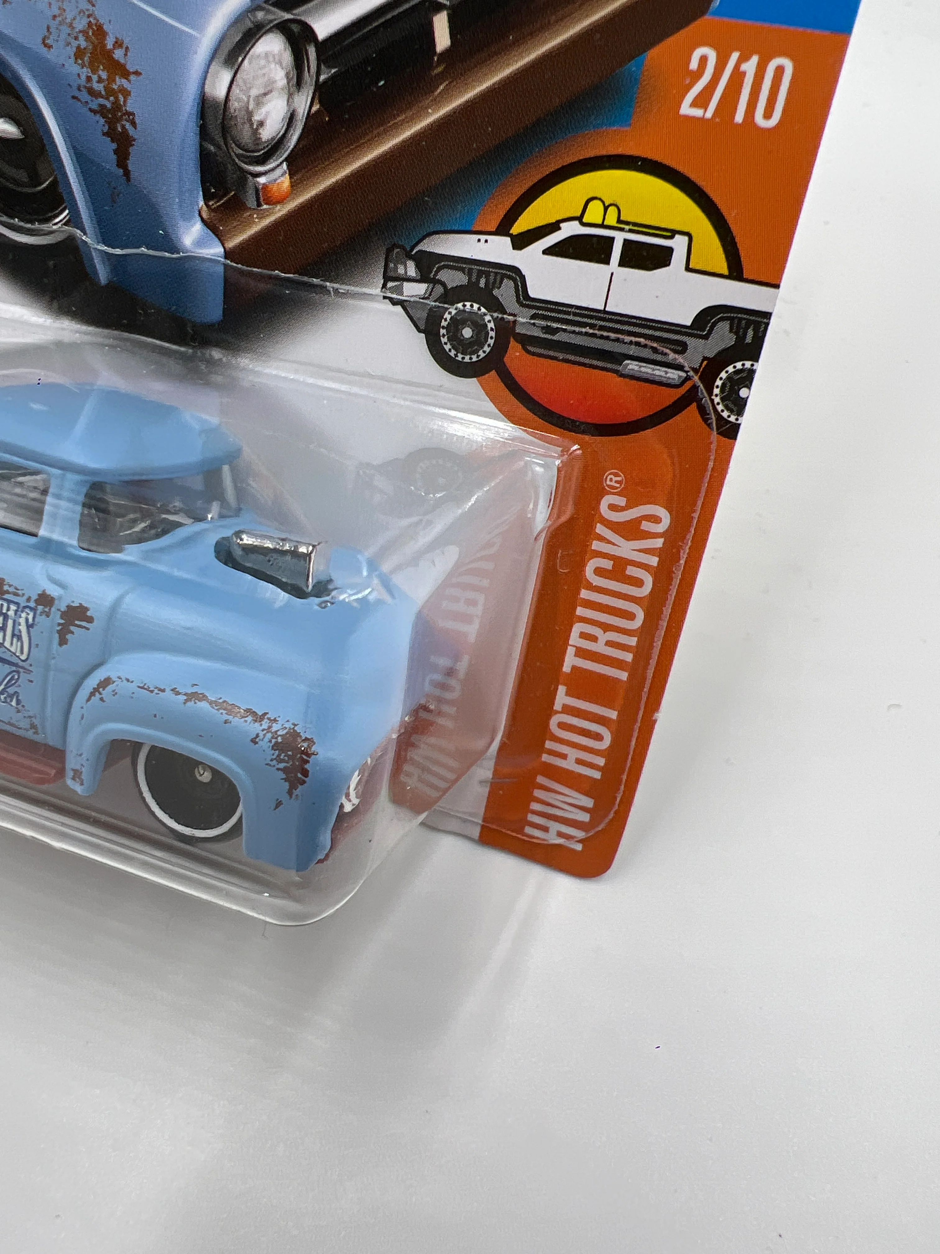 2017 Hot Wheels Kmart Exclusive HW Hot Trucks Custom 56 Ford Truck Light Blue 239F - Image 4