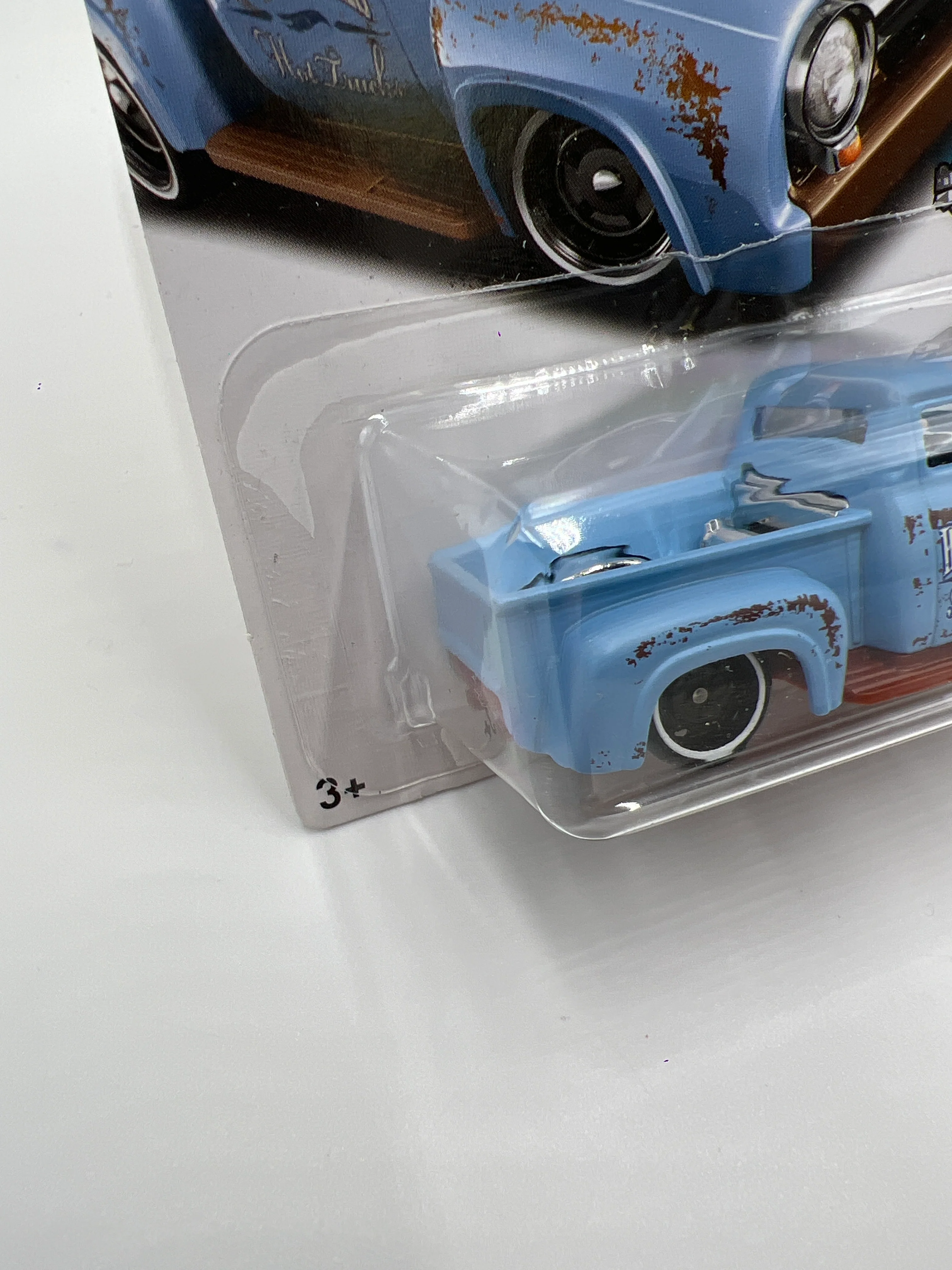 2017 Hot Wheels Kmart Exclusive HW Hot Trucks Custom 56 Ford Truck Light Blue 239F - Image 5