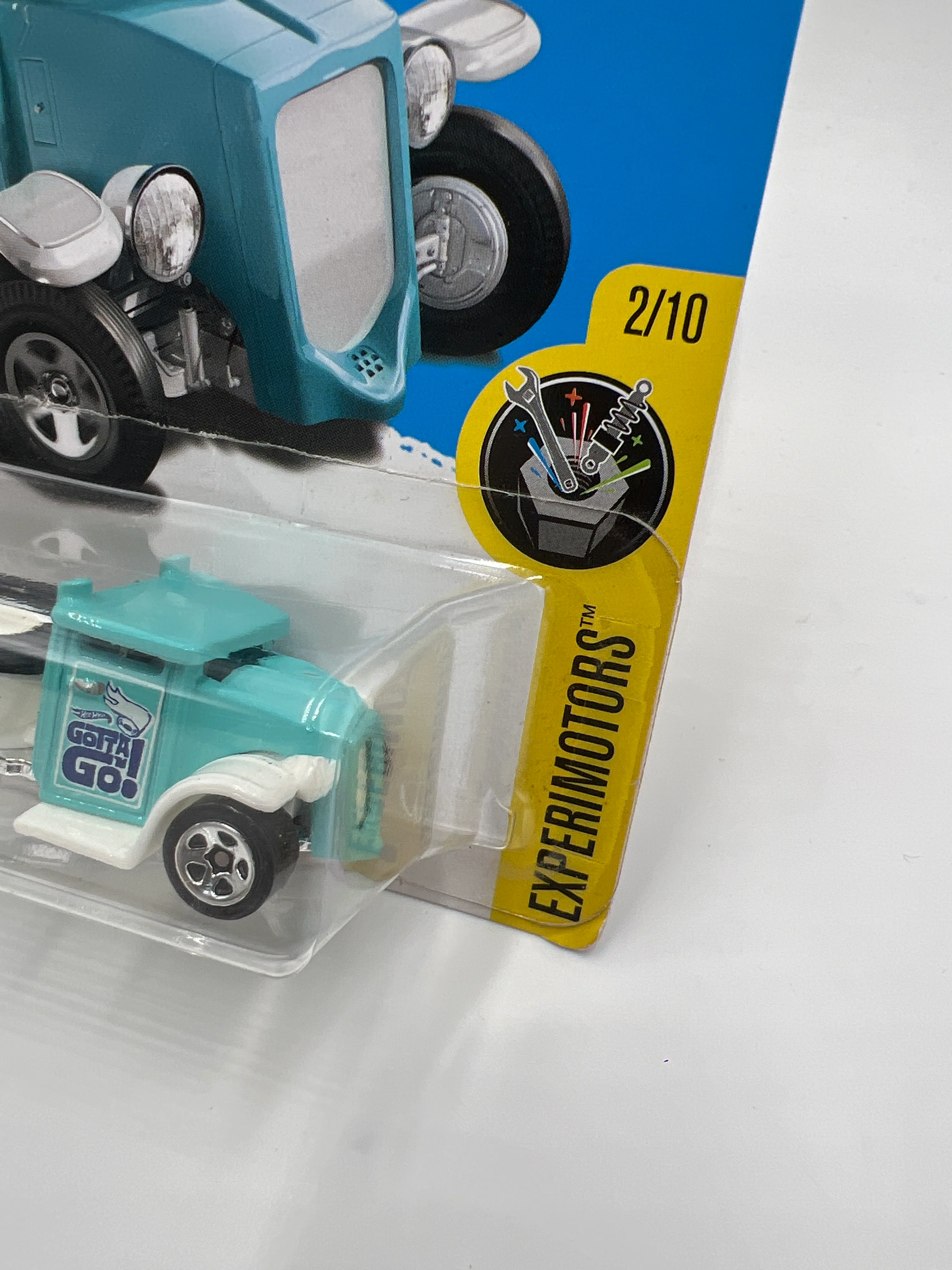 2017 Hot Wheels Experimotors #101 Gotta Go Light Blue 115F - Image 3