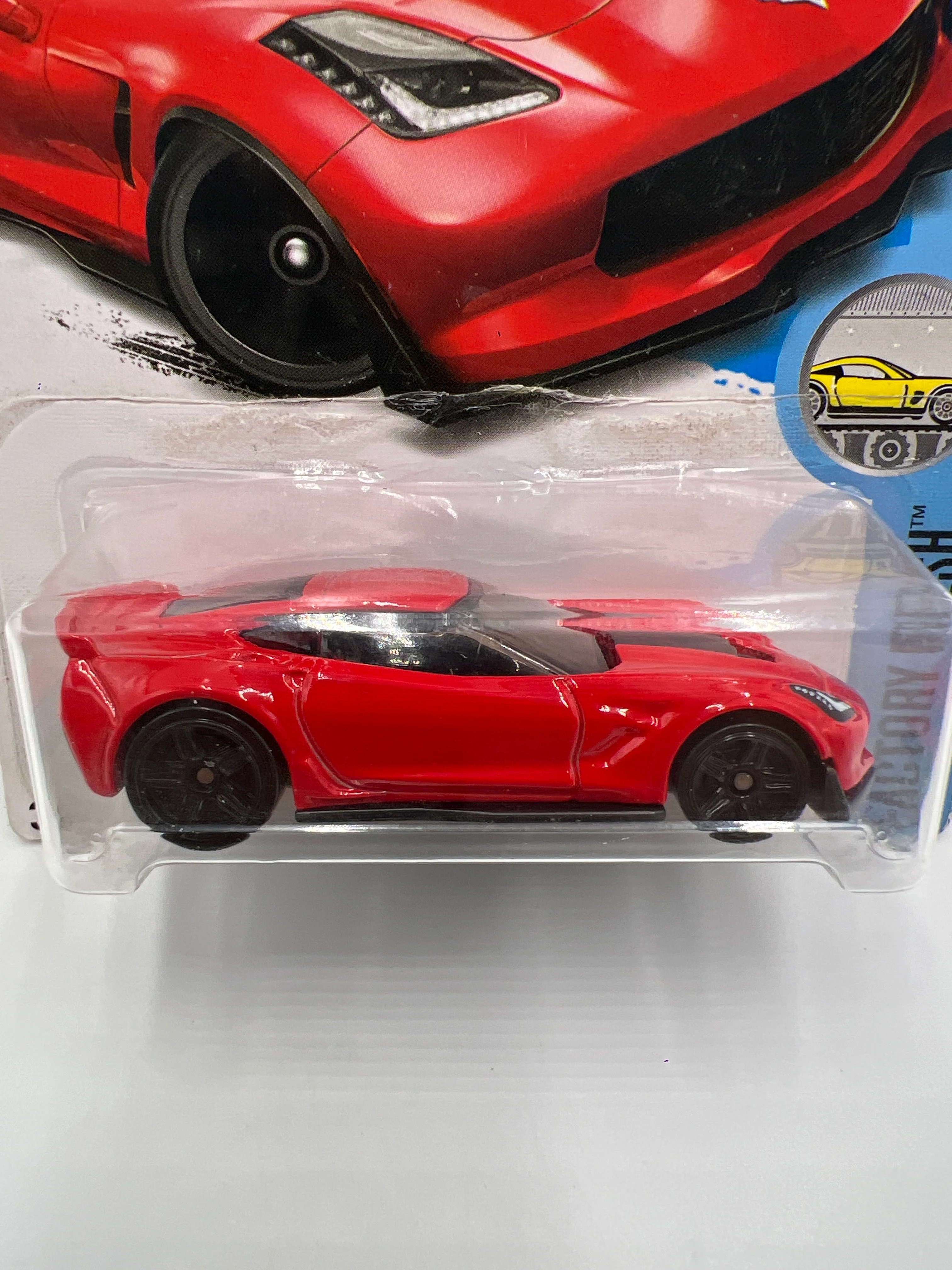 2017 Hot Wheels Factory Fresh #217 Corvette C7 Z06 Red - Image 2