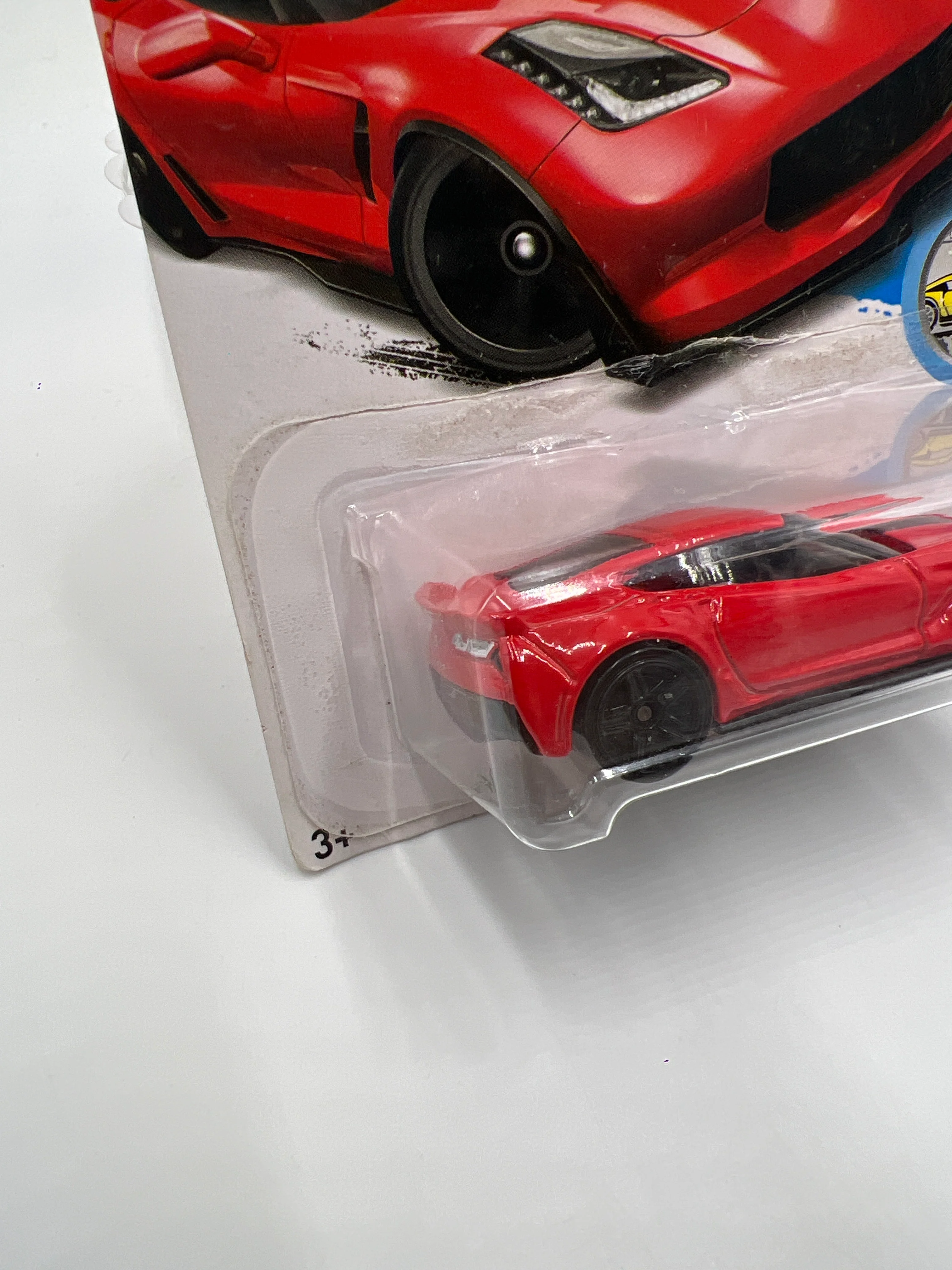 2017 Hot Wheels Factory Fresh #217 Corvette C7 Z06 Red - Image 4