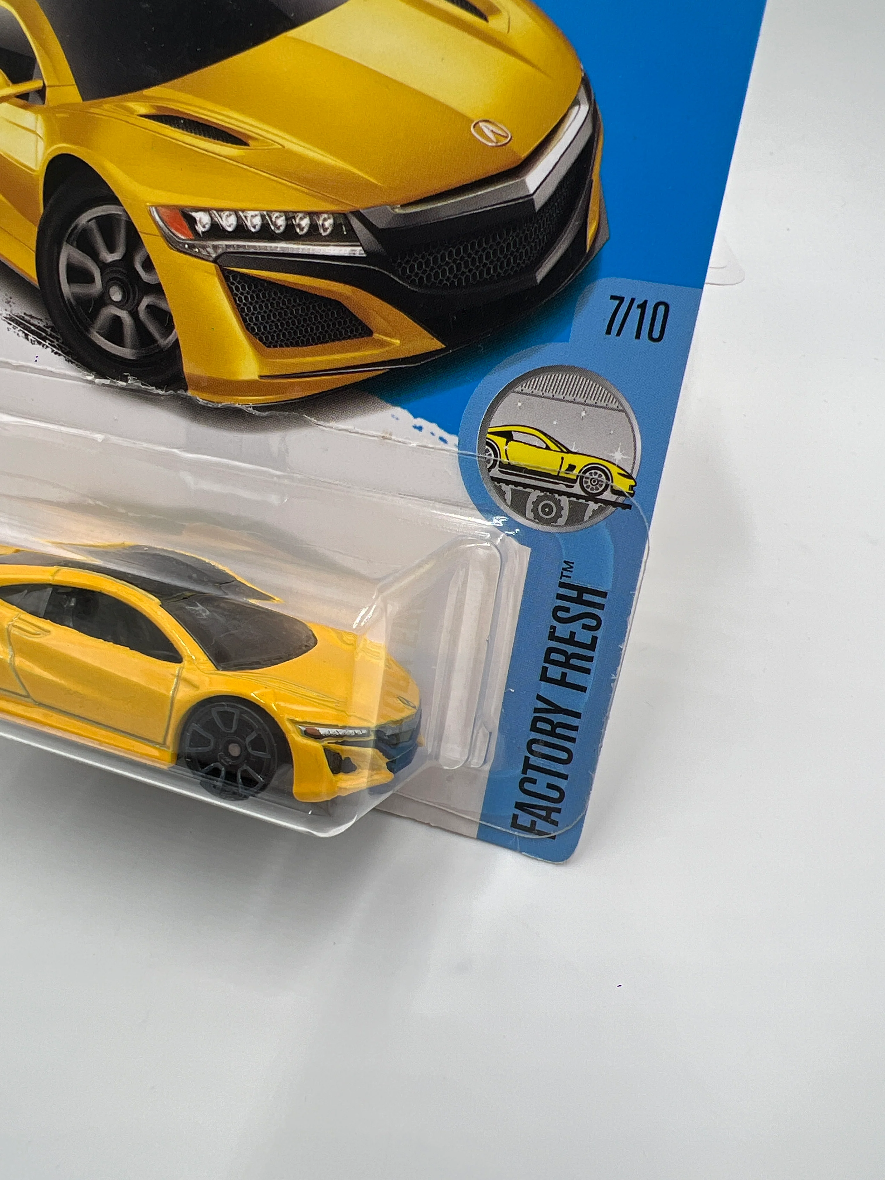 2017 Hot Wheels Factory Fresh #127 17 Acura NSX Yellow 103C - Image 3