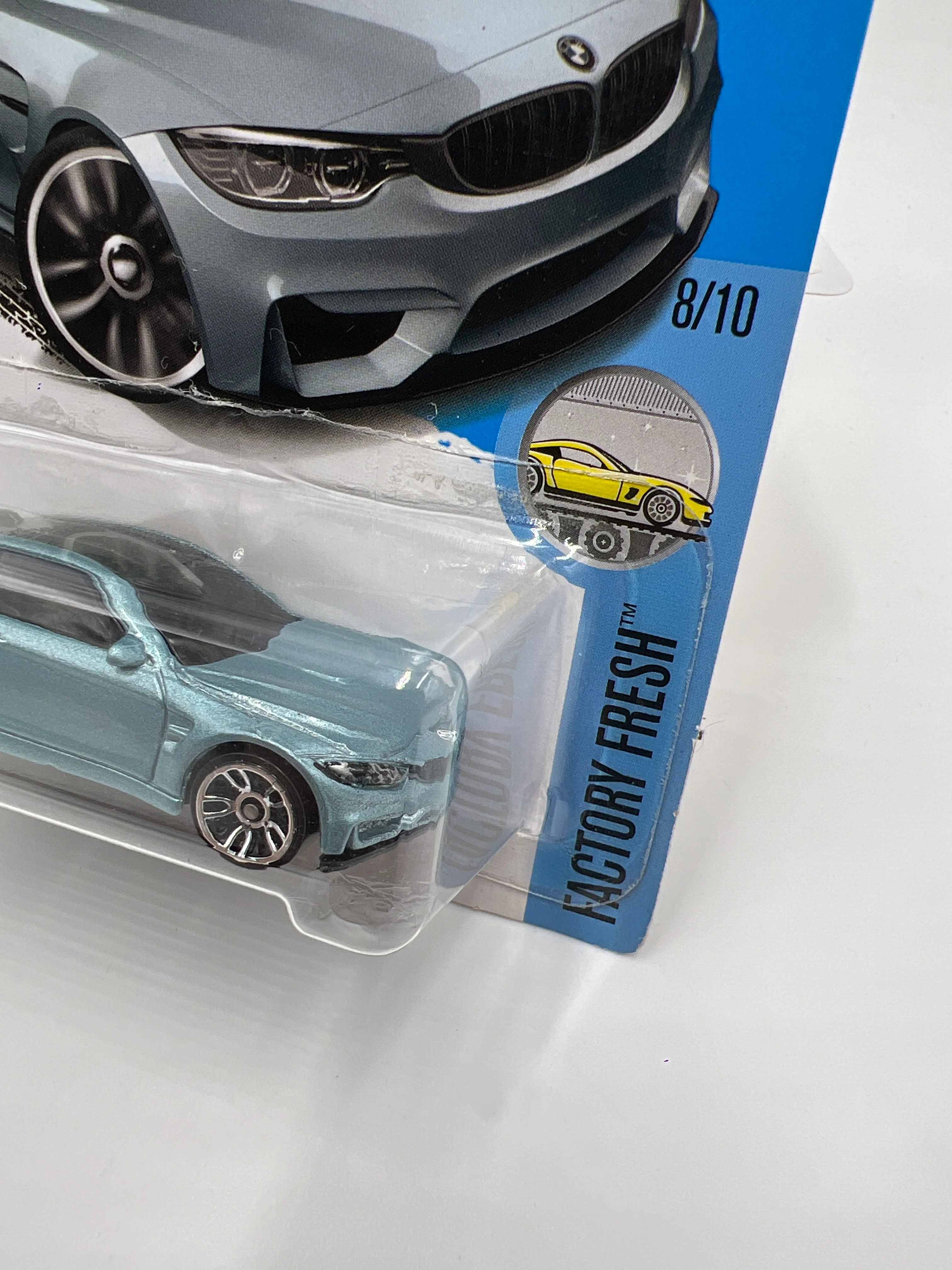 2017 Hot Wheels Factory Fresh #154 BMW M4 Light Blue - Image 3