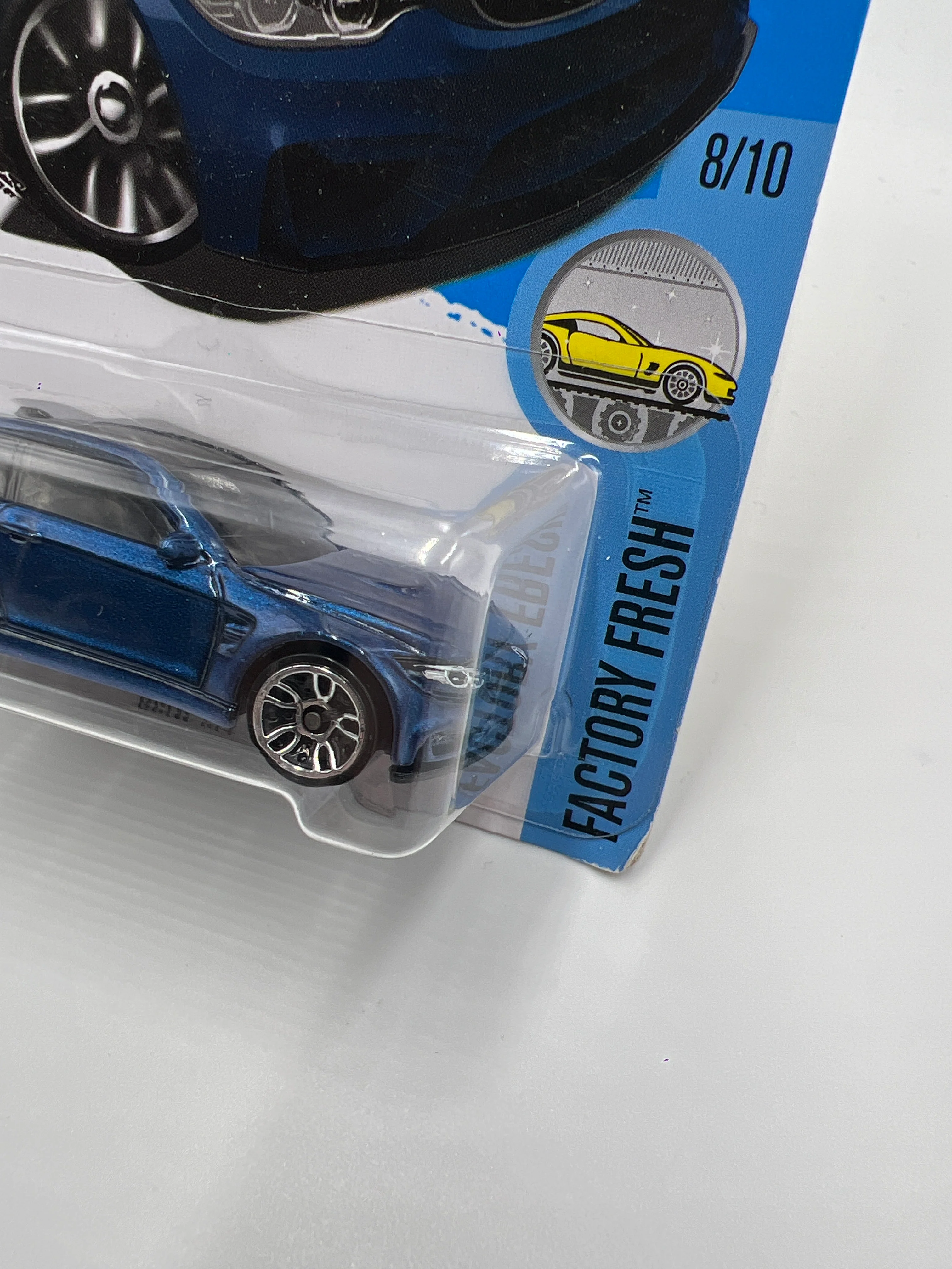 2017 Hot Wheels Factory Fresh #55 BMW M4 Blue (Bad Card) 105A - Image 4
