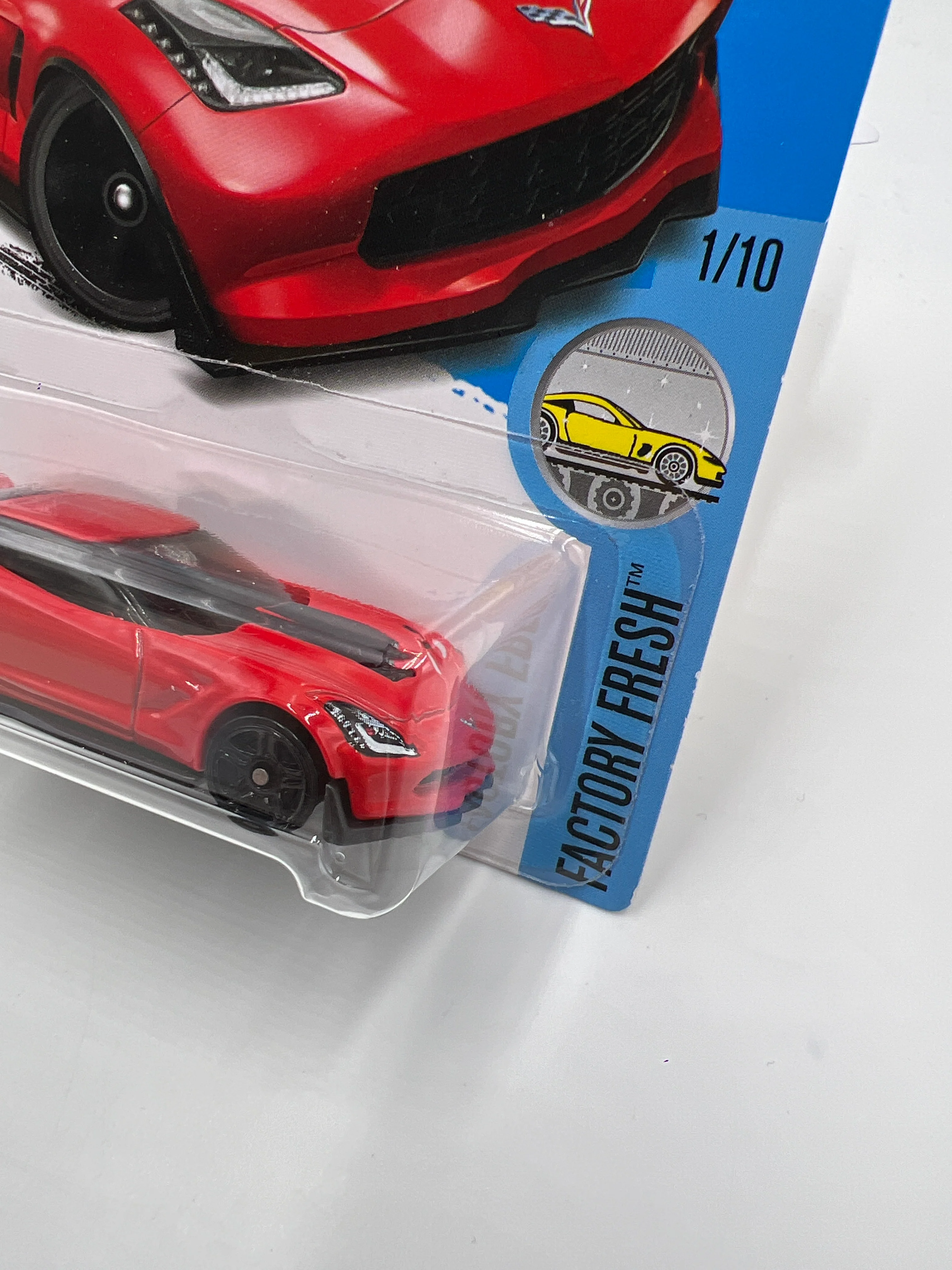 2017 Hot Wheels Factory Fresh #217 Corvette C7 Z06 Red 10B - Image 3