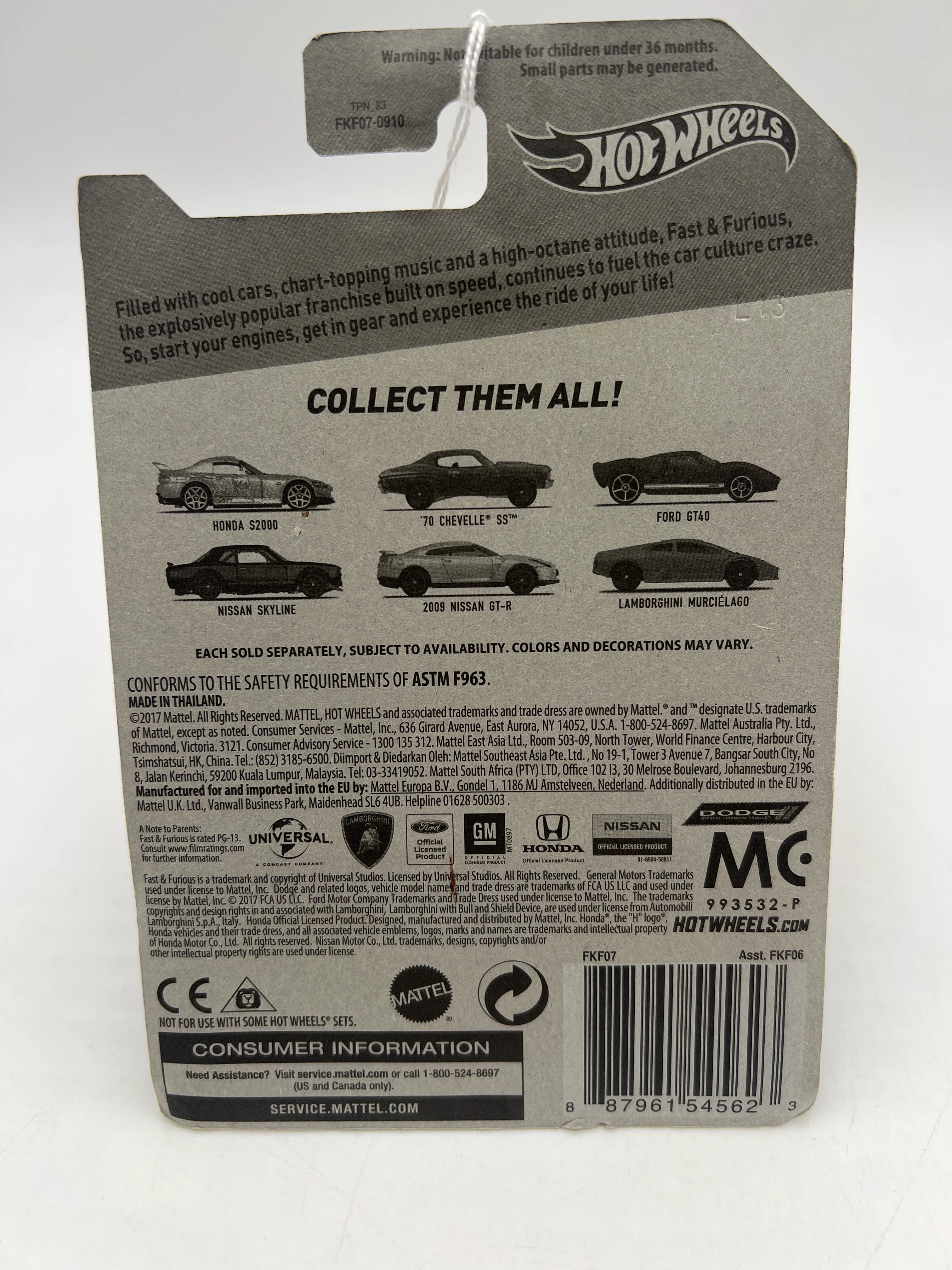 2018 Hot Wheels Fast and Furious #2 70 Chevelle SS (Soft Corners) 69H - Image 7