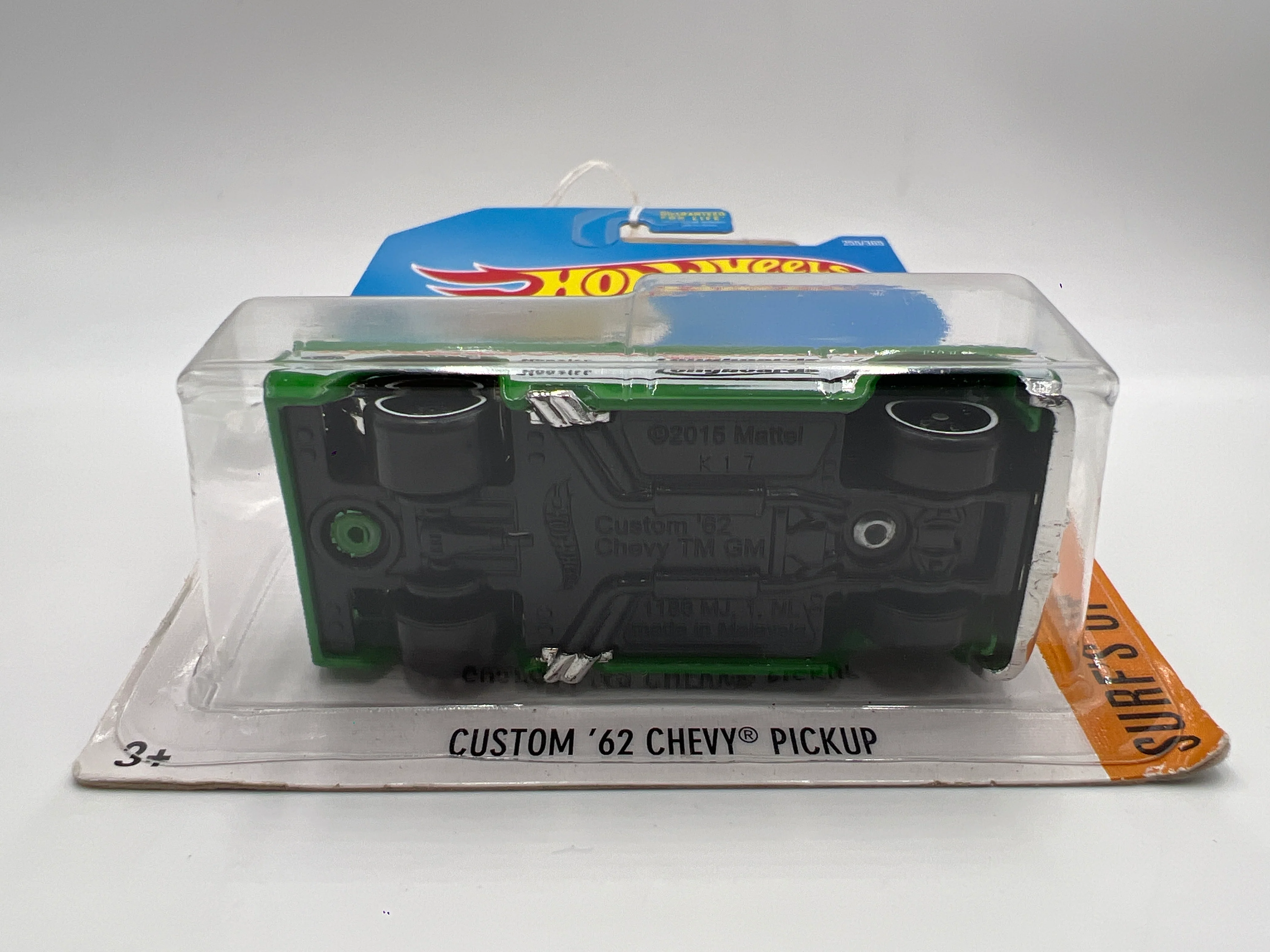 2017 Hot Wheels Surfs Up #255 Custom 62 Chevy Pickup Green 16A - Image 5