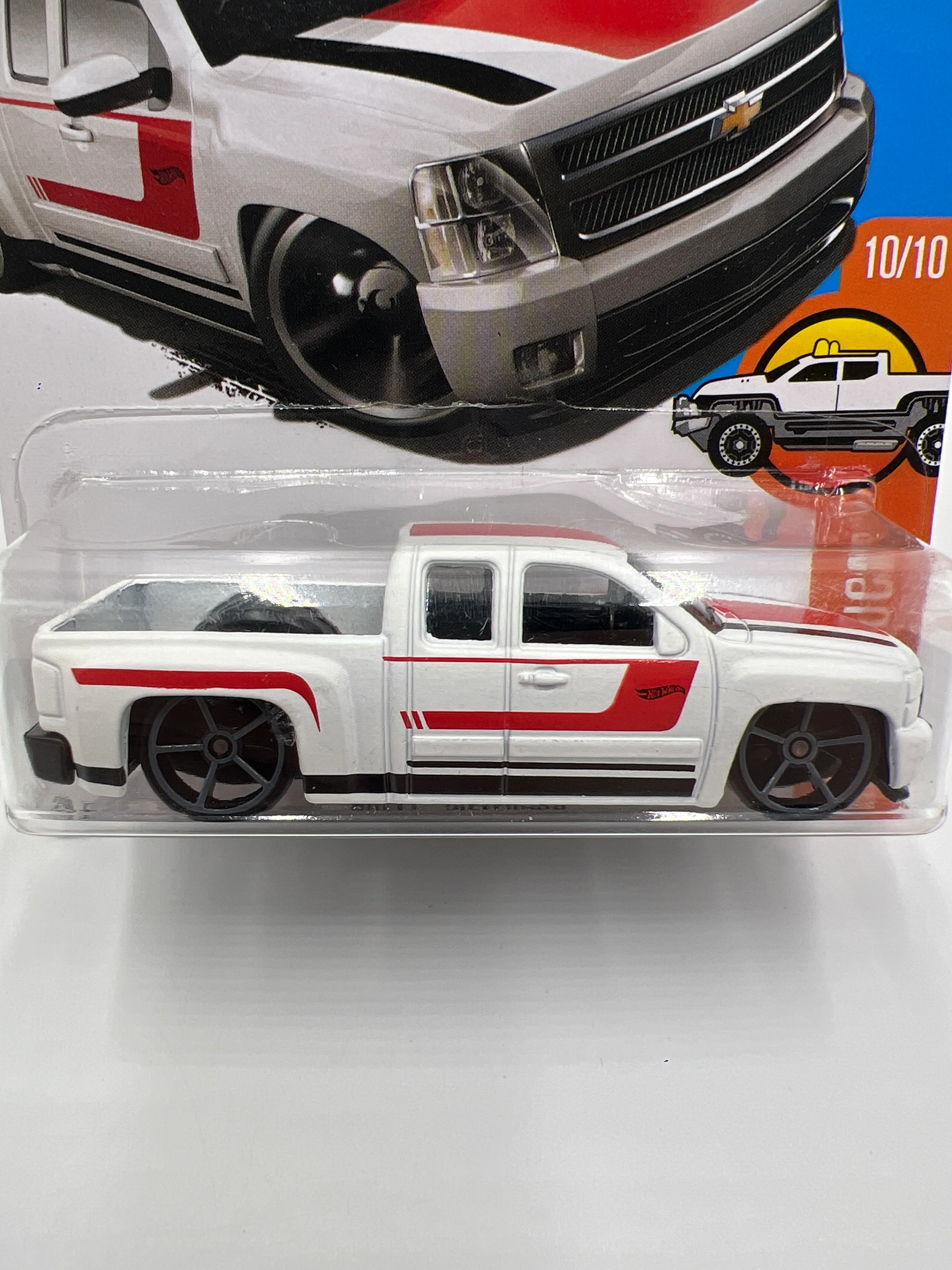 2017 Hot Wheels Hot Trucks #60 Chevy Silverado White #2 15A - Image 2